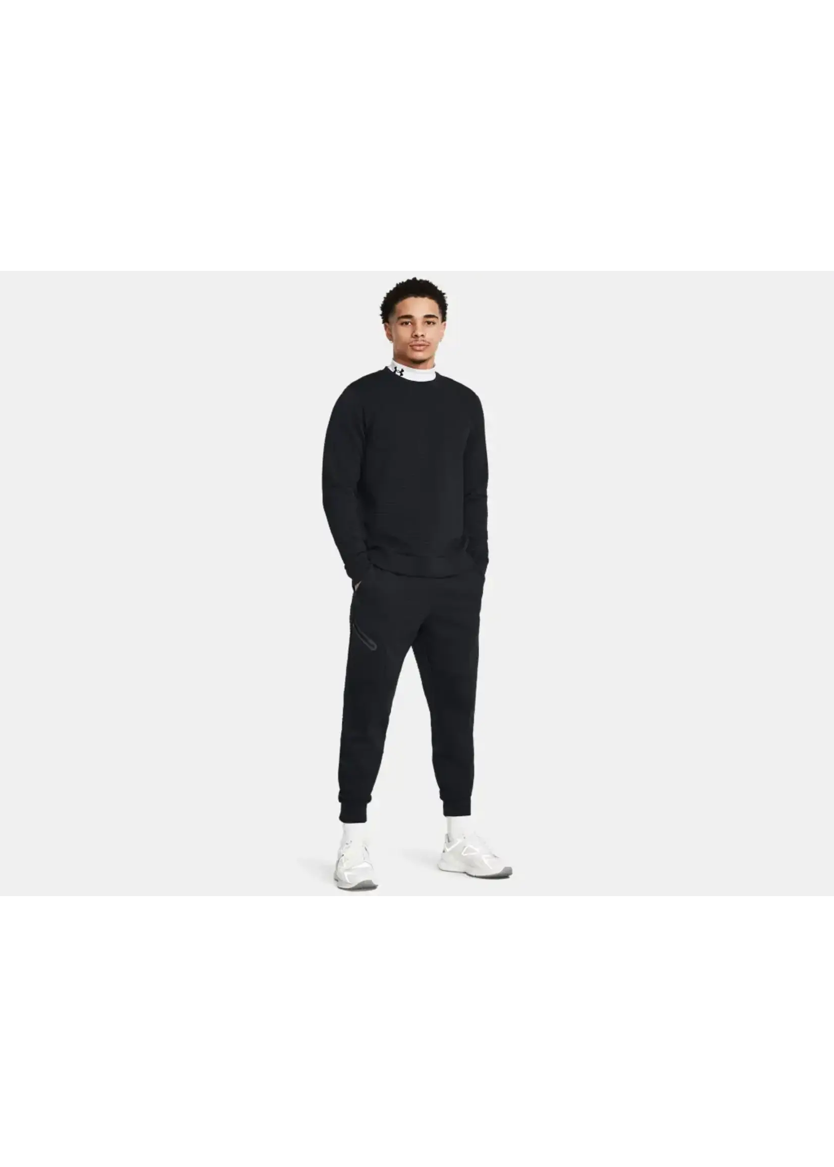 Under Armour Ua Unstoppable Fleece Grid Crew-Blk
