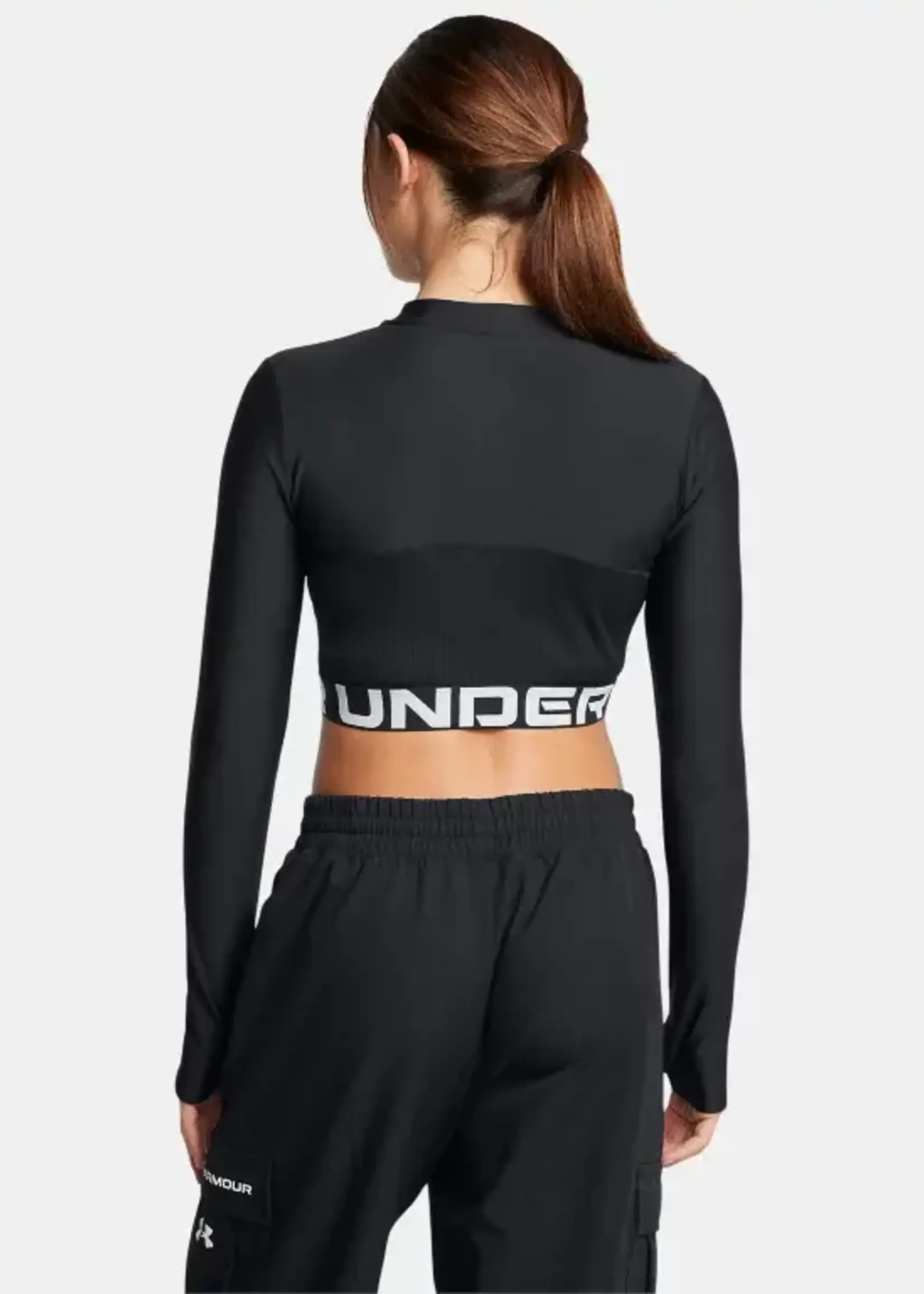 Under Armour Heatgear Rib 1/4 Zip Ls-Blk