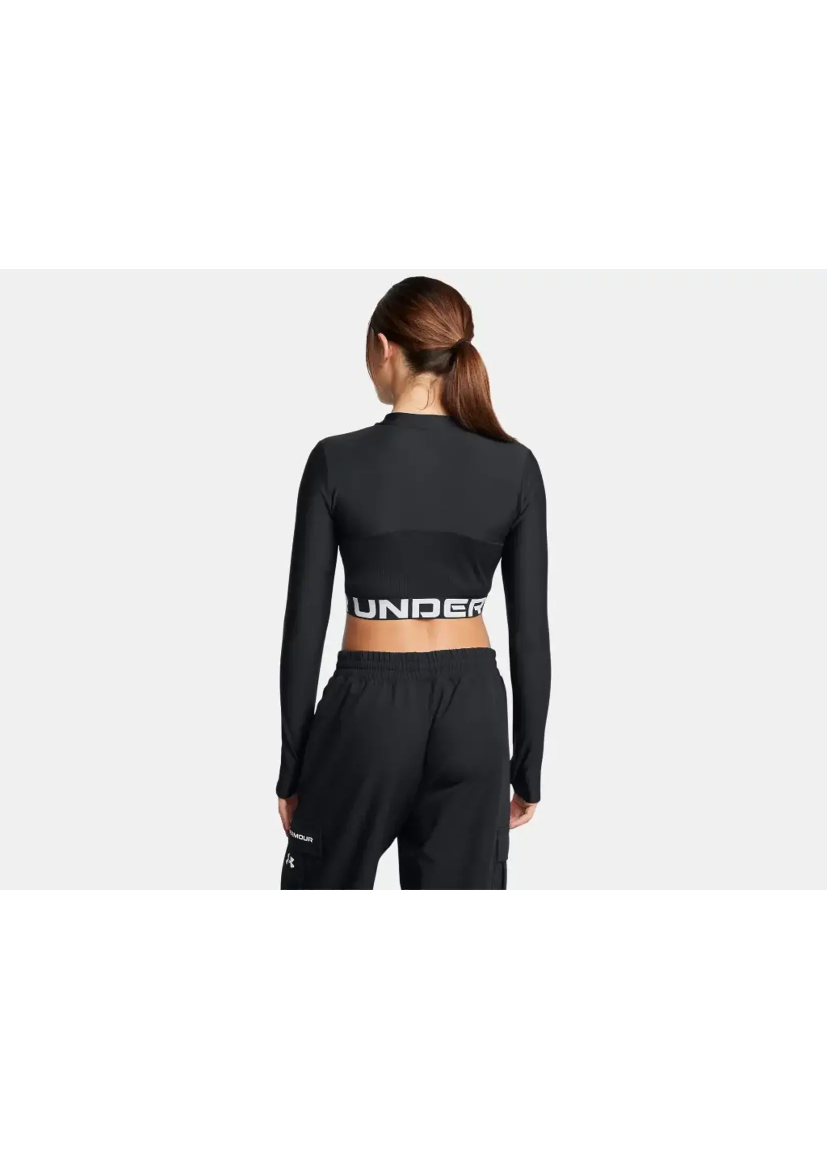 Under Armour Heatgear Rib 1/4 Zip Ls-Blk