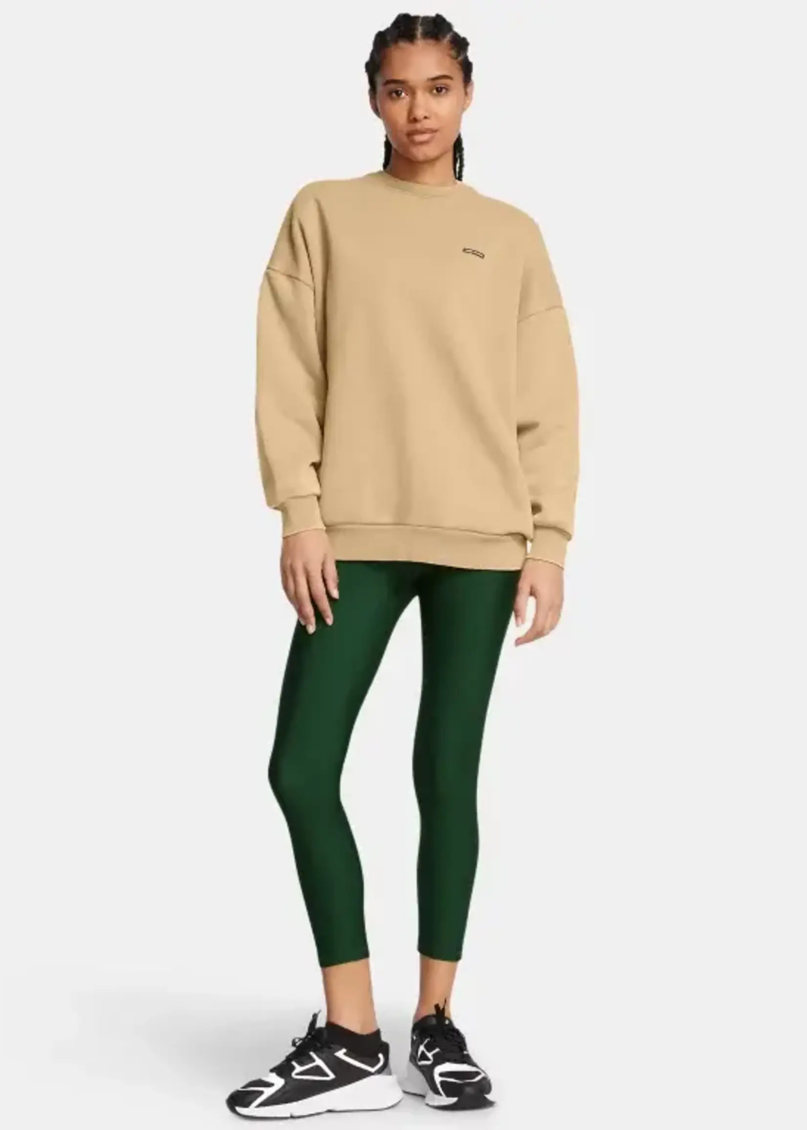 Under Armour Ua Icon heavyweight Fleece Oversized Crew-Brn