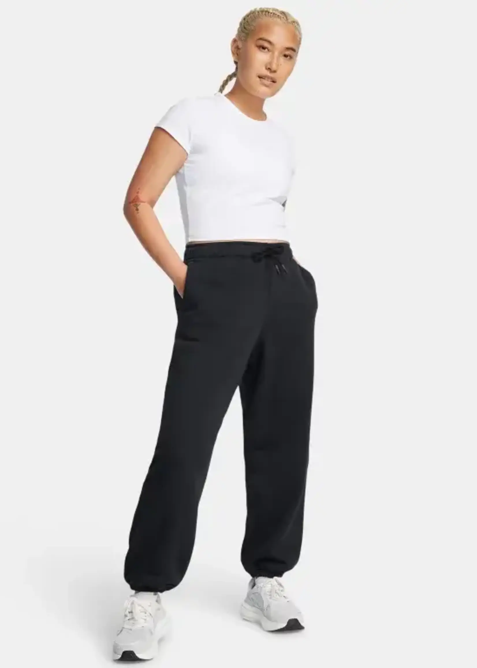 Under Armour Ua Icon Fleece Oversized Women Pant-Blk