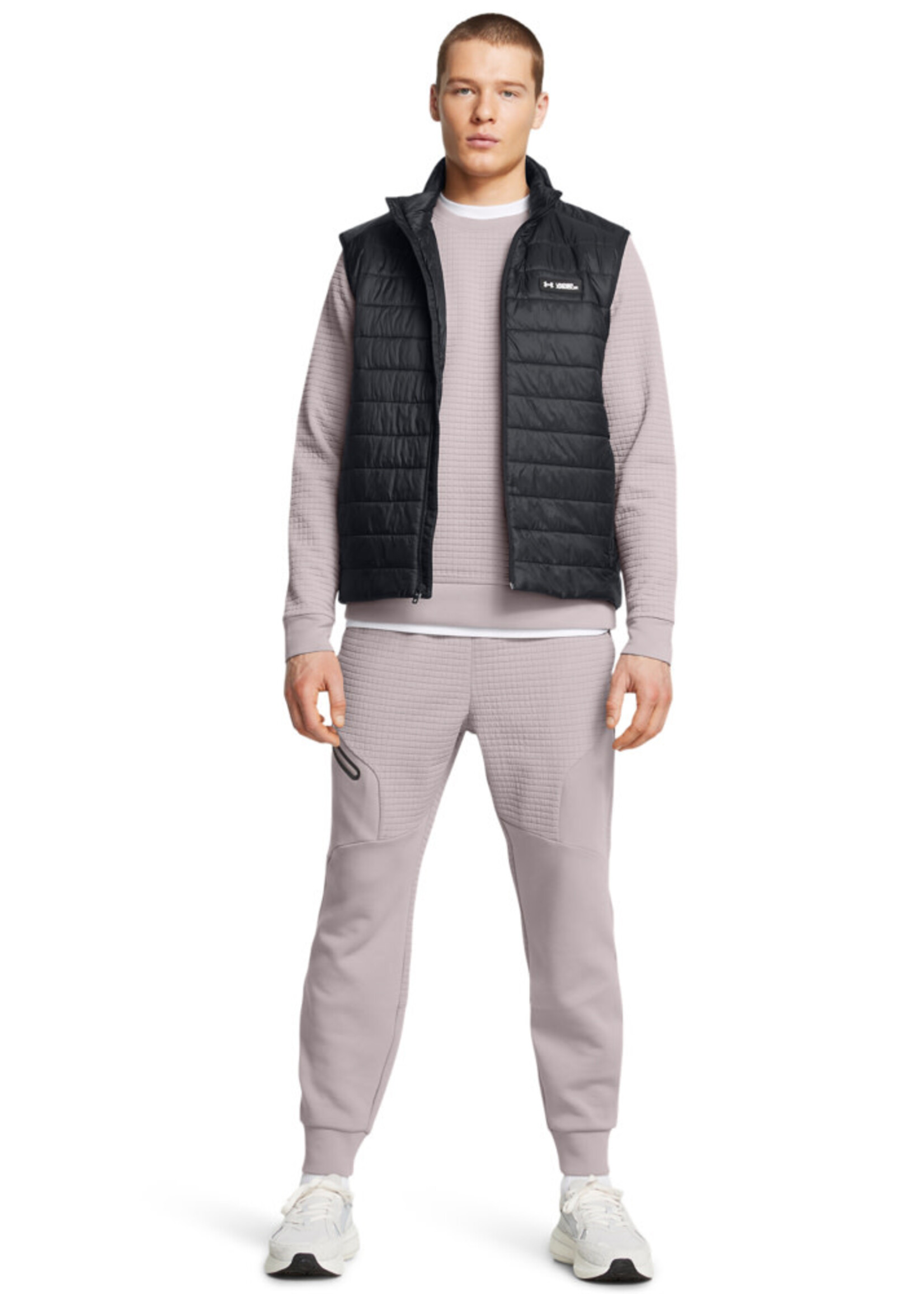 Under Armour Ua Unstoppable Fleece Grid Crew-Gry