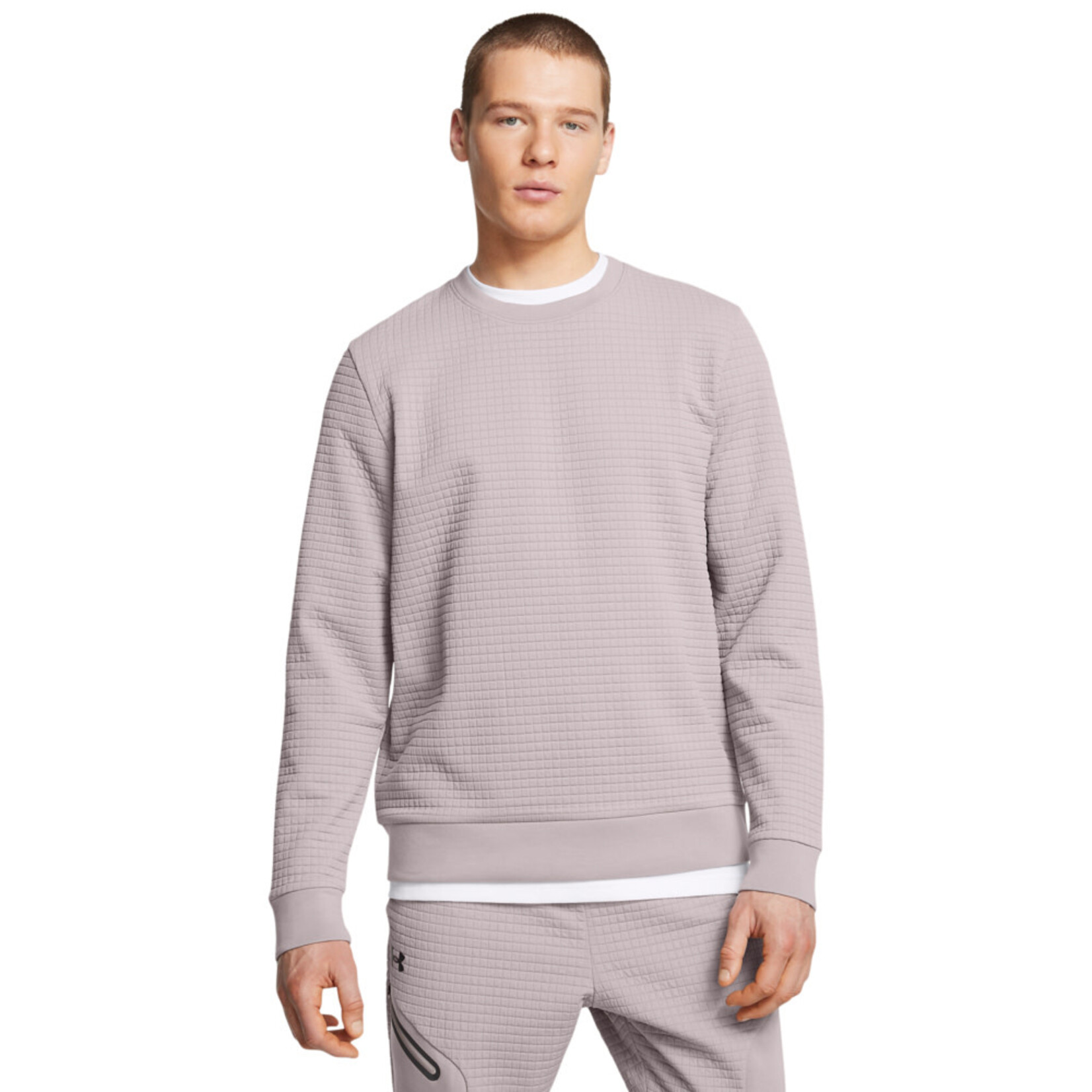 Under Armour Ua Unstoppable Fleece Grid Crew-Gry
