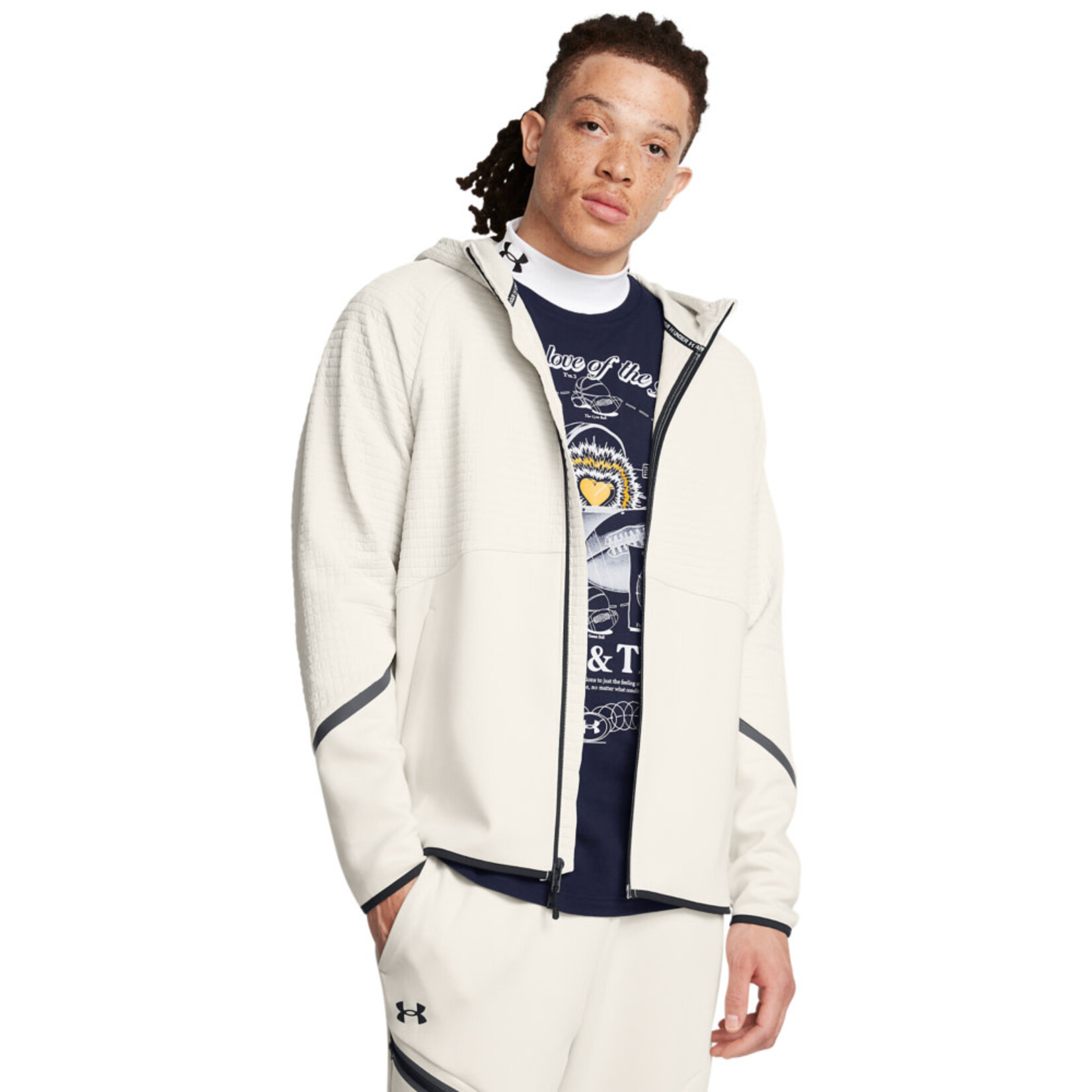 Under Armour Ua Unstoppable Flc Grid Fz-Wht