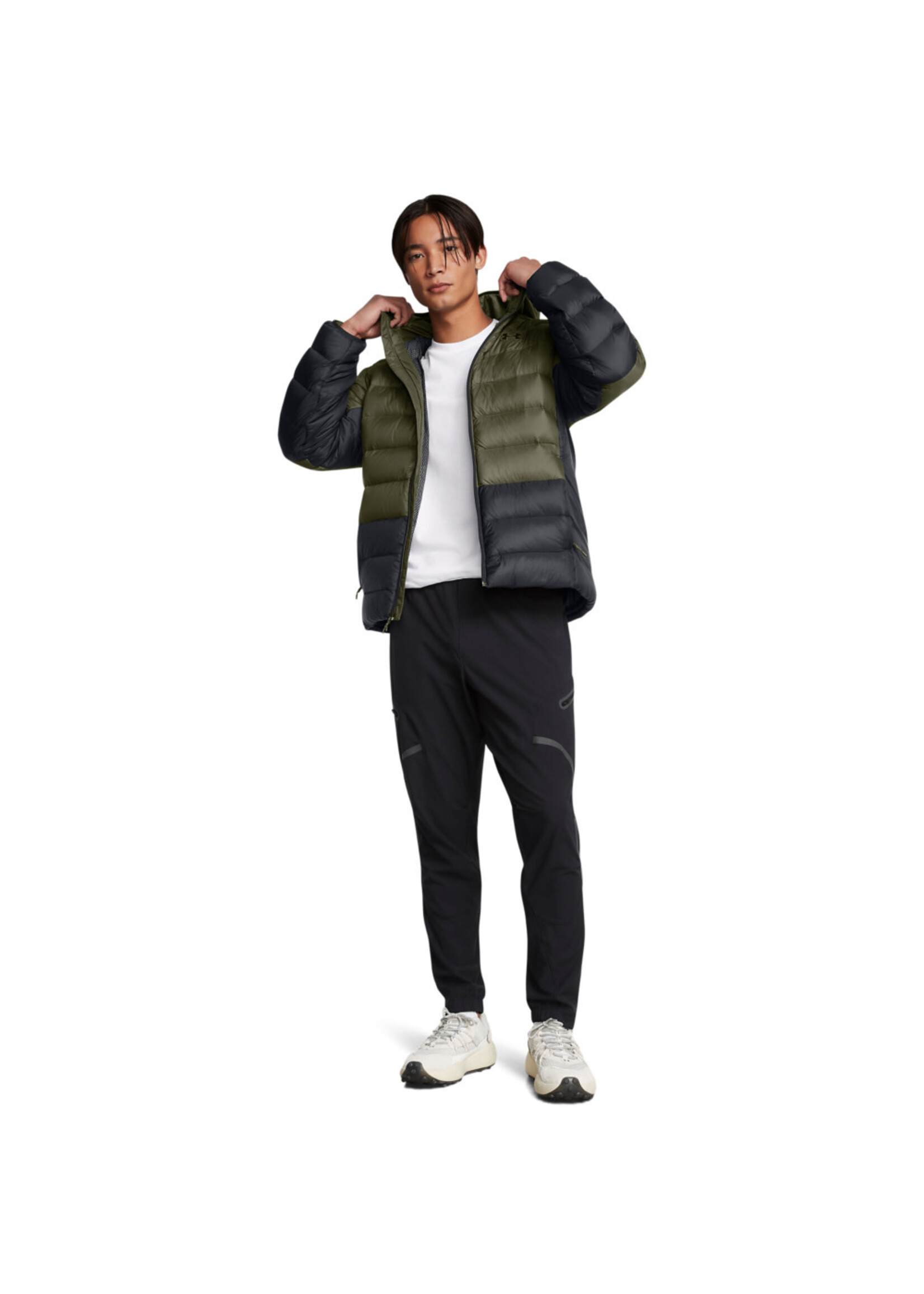 Under Armour Legend Down Hooded Jacket-Grn