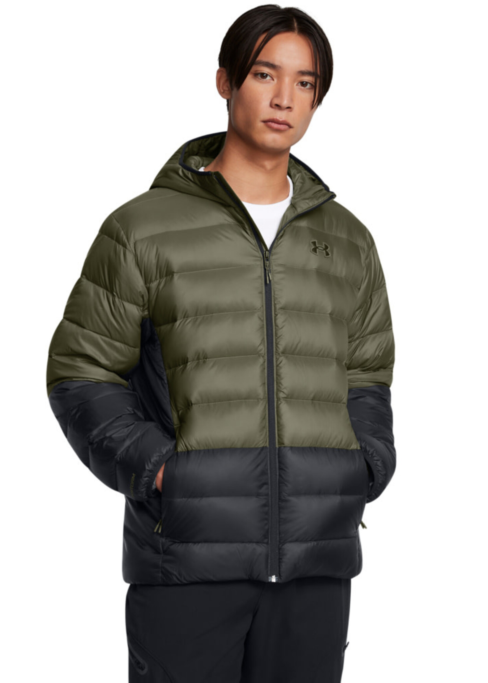 Under Armour Legend Down Hooded Jacket-Grn