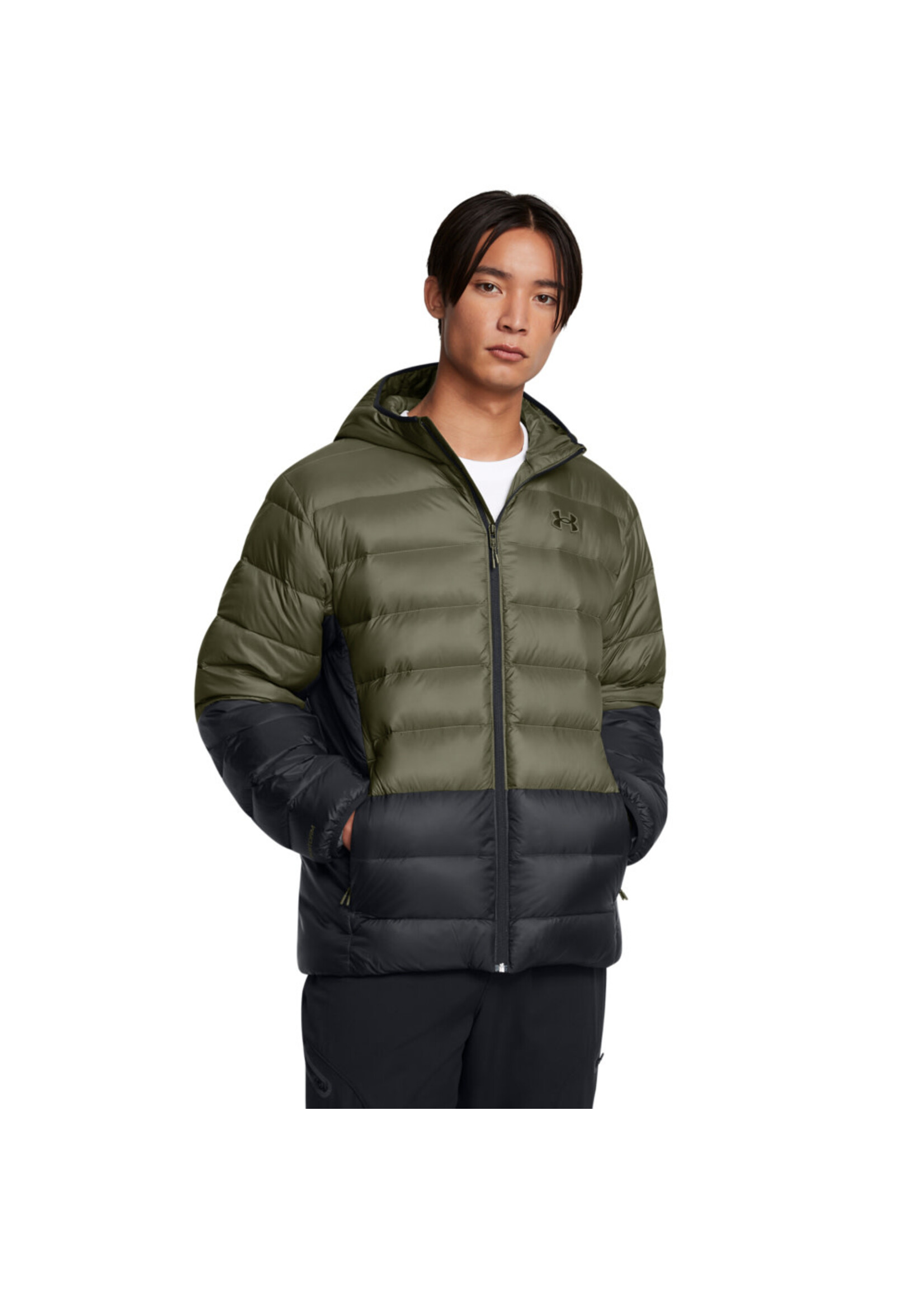 Under Armour Legend Down Hooded Jacket-Grn