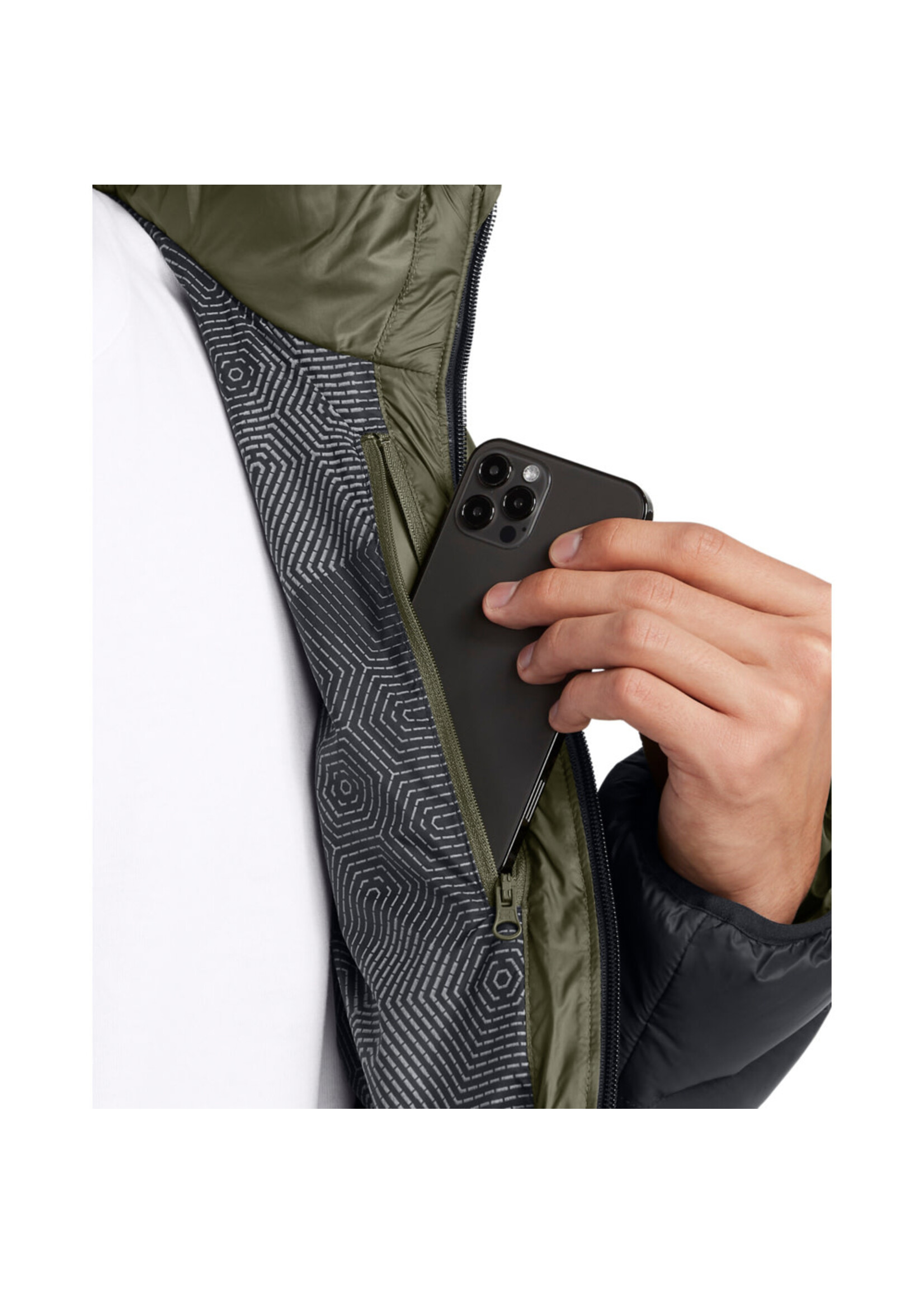 Under Armour Legend Down Hooded Jacket-Grn