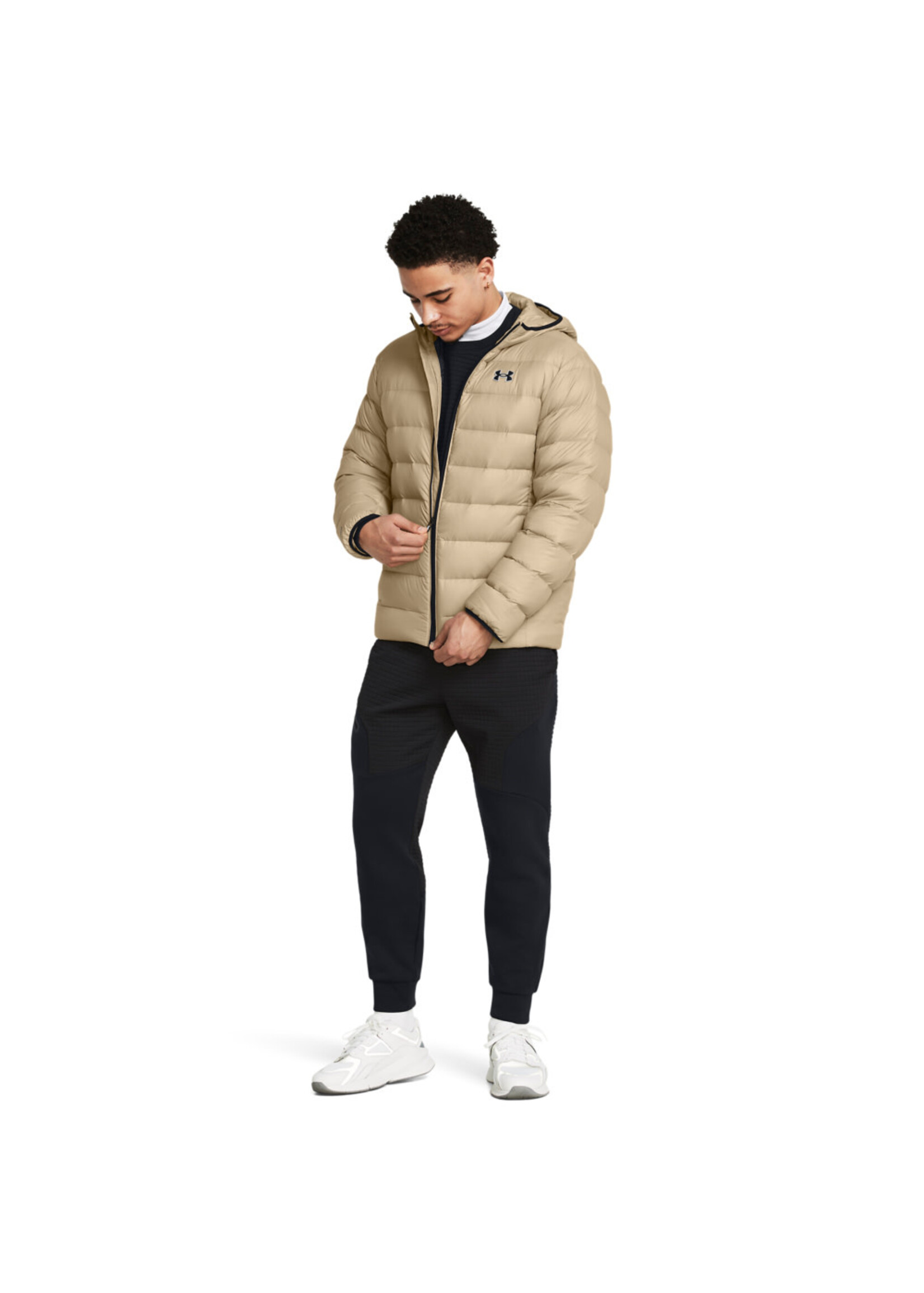 Under Armour Legend Down Hooded Jacket-Brn