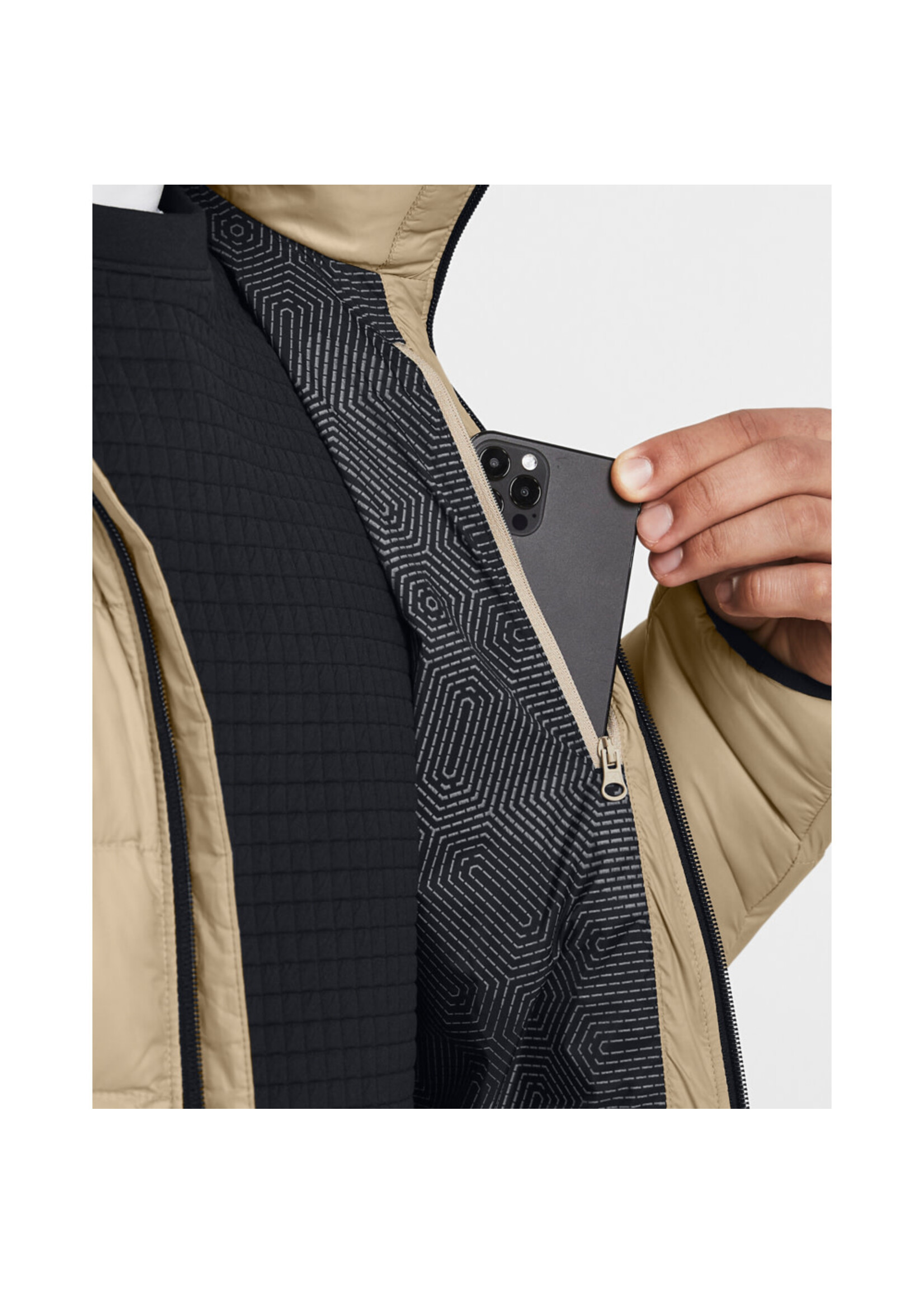 Under Armour Legend Down Hooded Jacket-Brn