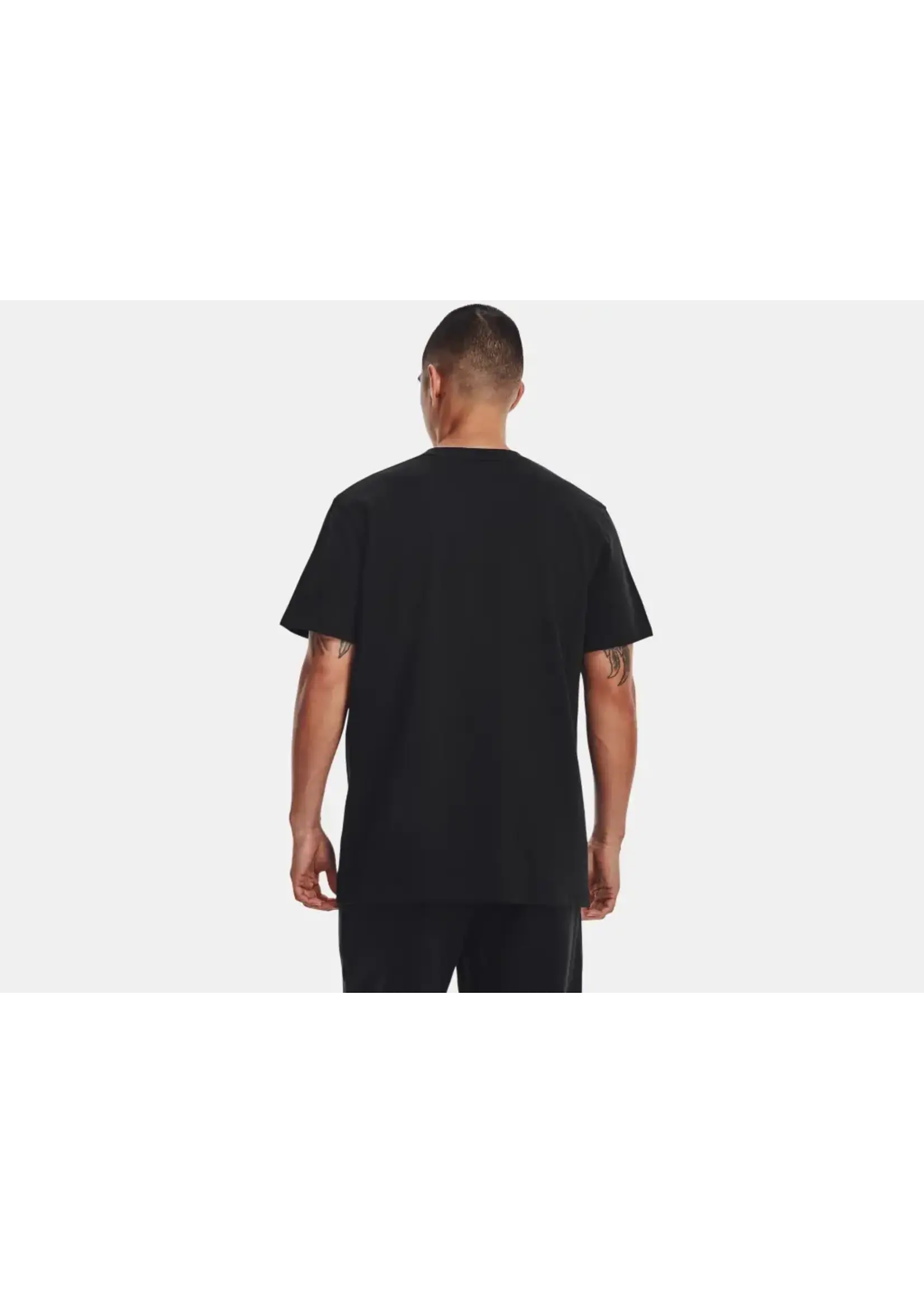 Under Armour Men's UA Logo Embroidered Heavyweight Short Sleeve - BLK-WHT