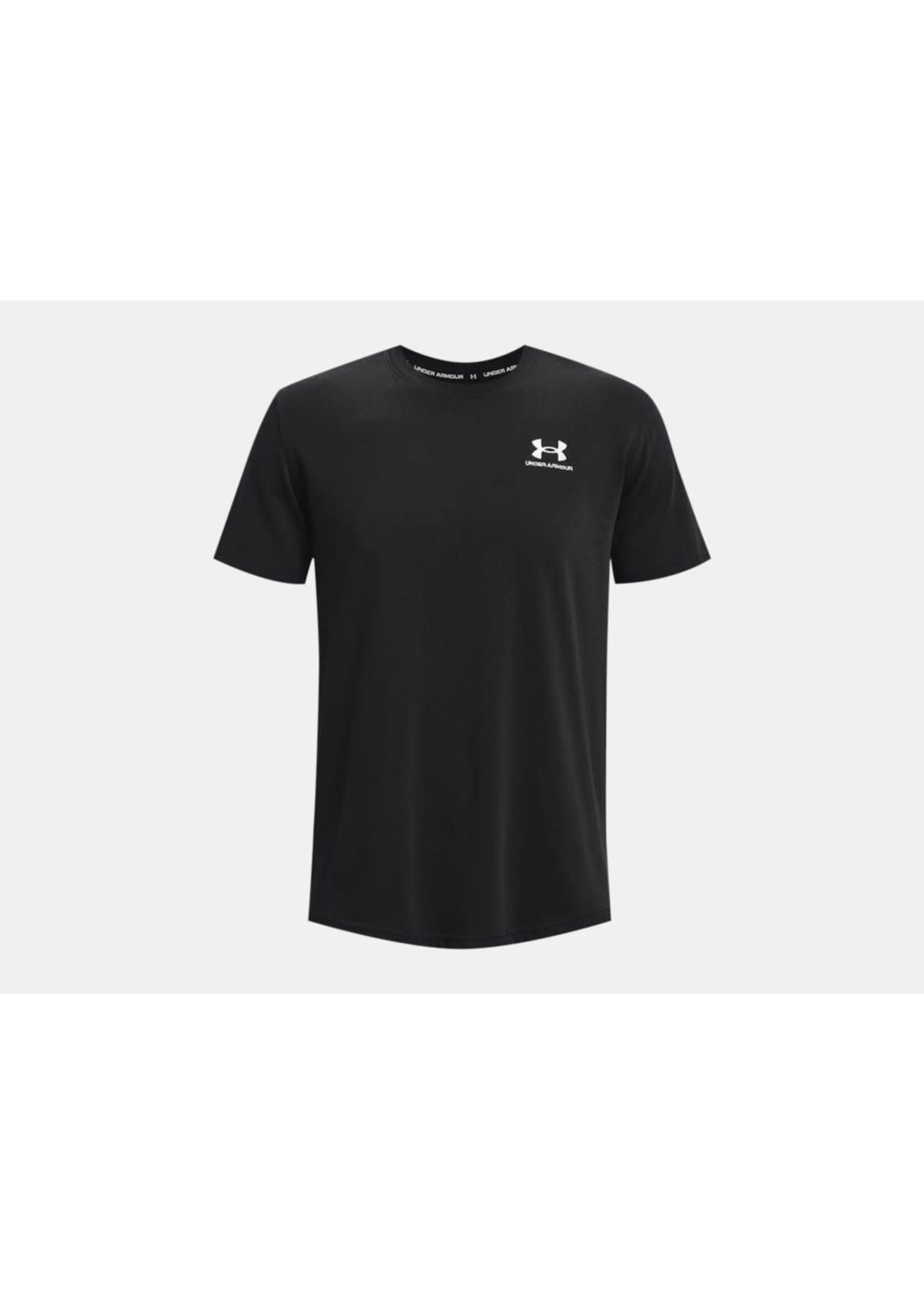 Under Armour Men's UA Logo Embroidered Heavyweight Short Sleeve - BLK-WHT