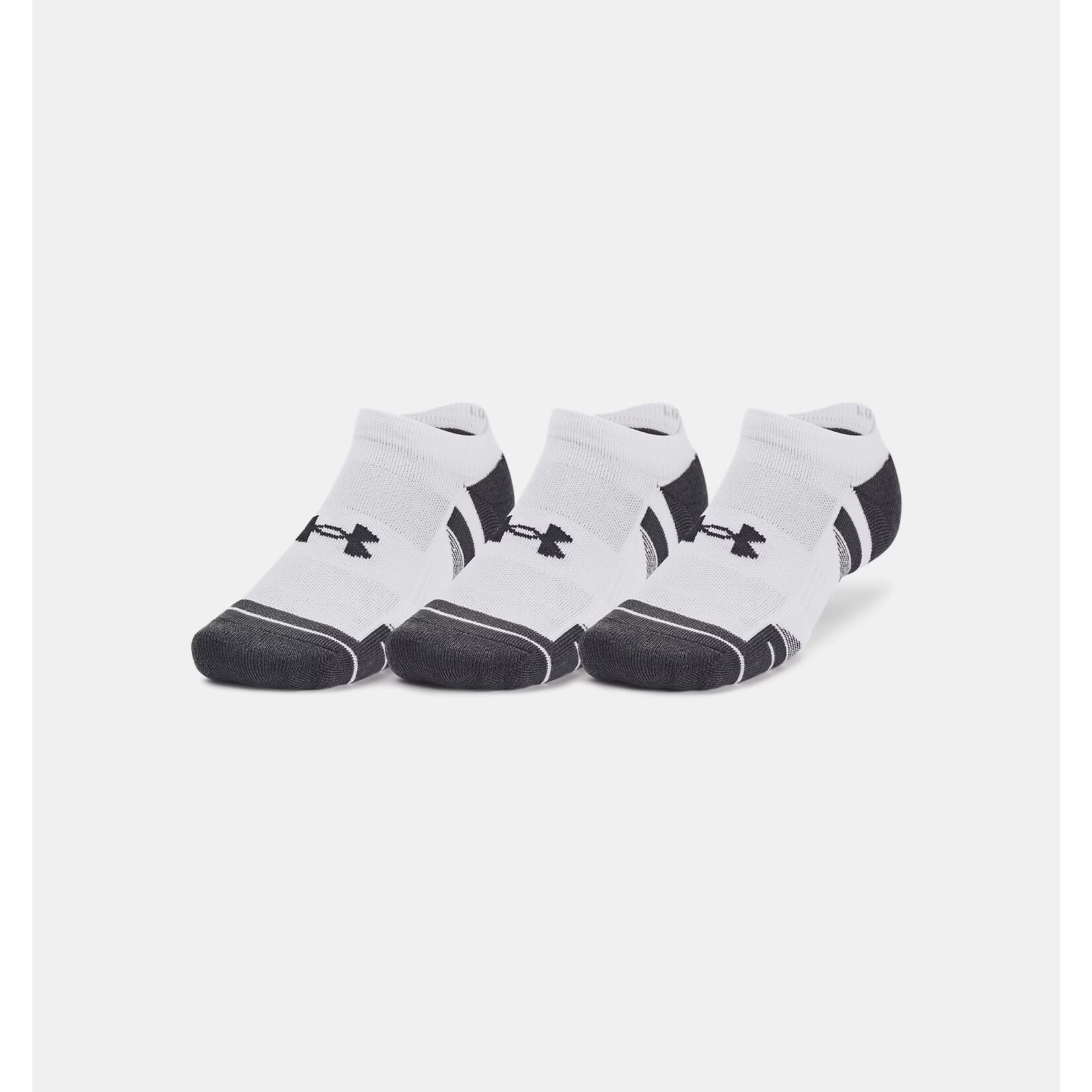 Under Armour Heatgear Tech No Show 3pk-WHT LG