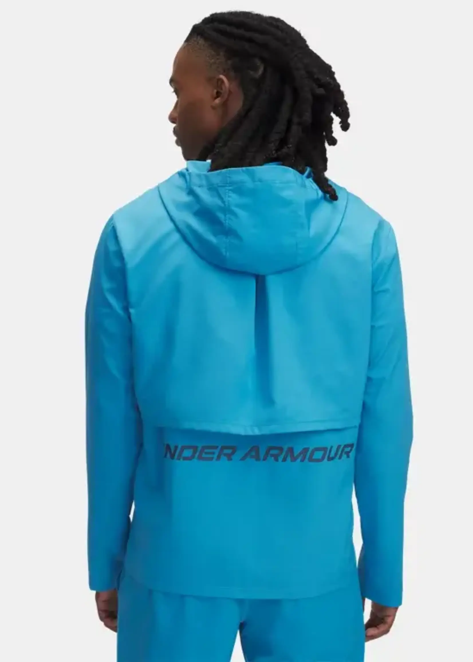 Under Armour Ua Launch Hooded Jacket-Blu 452