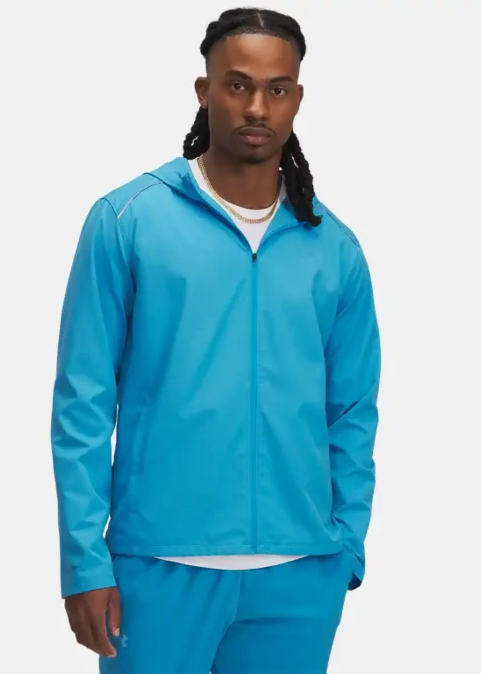 Under Armour Ua Launch Hooded Jacket-Blu 452