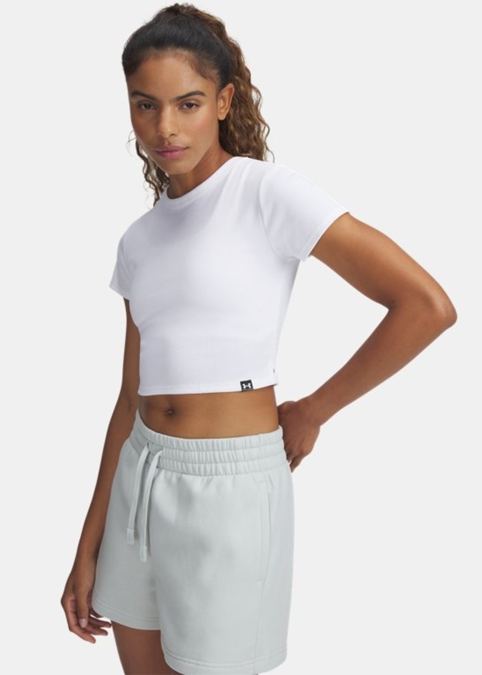 Under Armour UA Rival Rib Baby T-Shirt-WHT