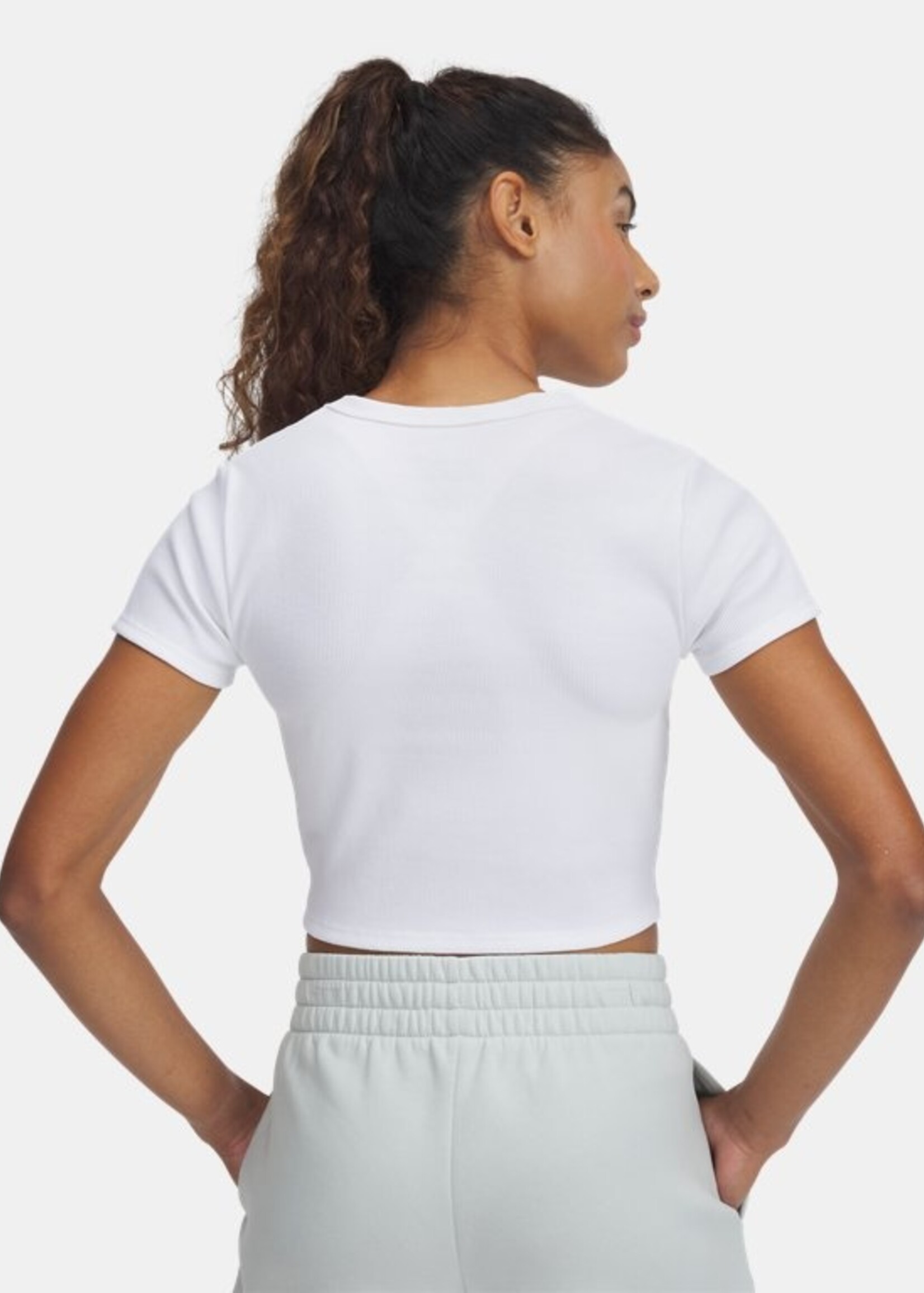 Under Armour UA Rival Rib Baby T-Shirt-WHT