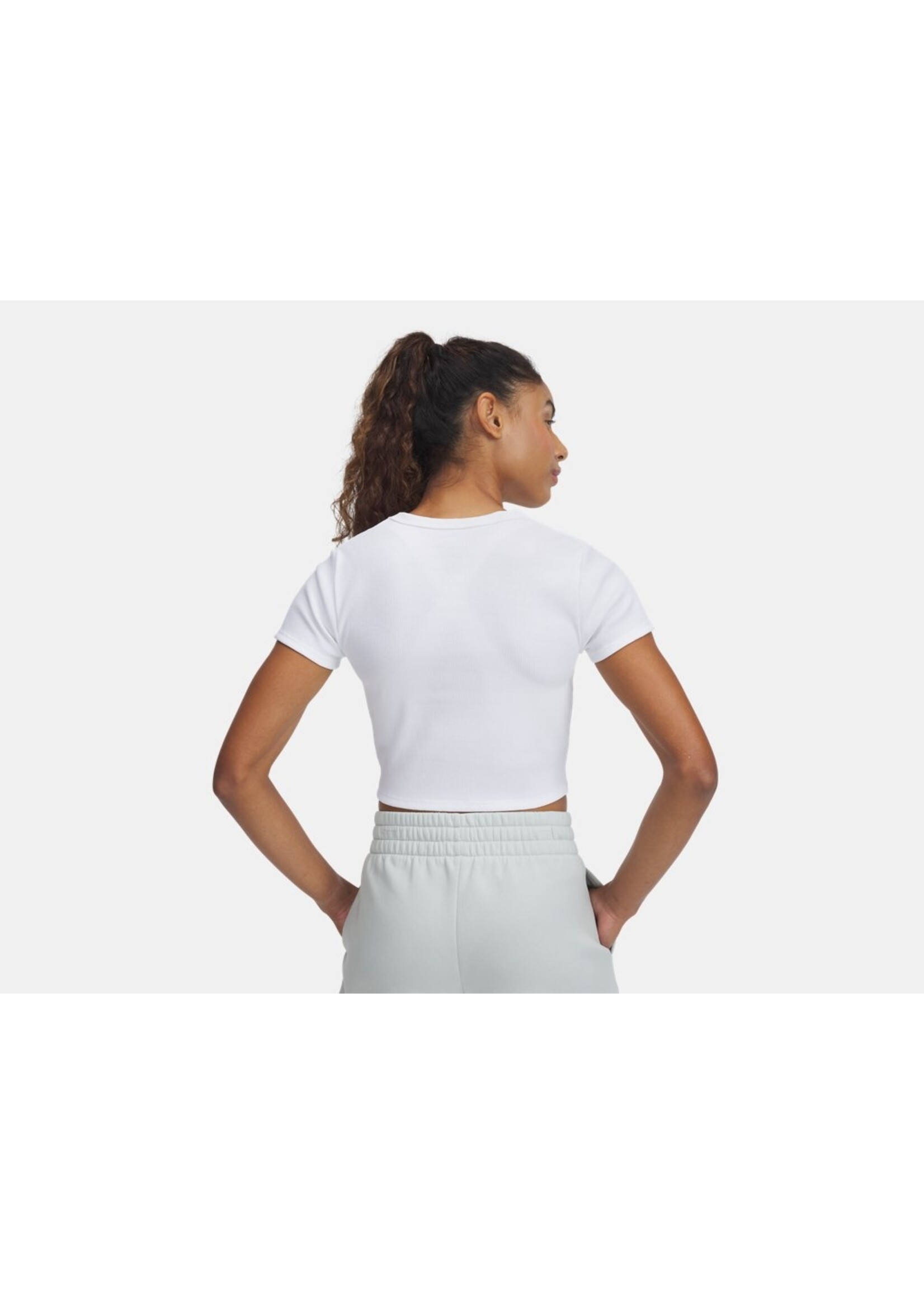 Under Armour UA Rival Rib Baby T-Shirt-WHT