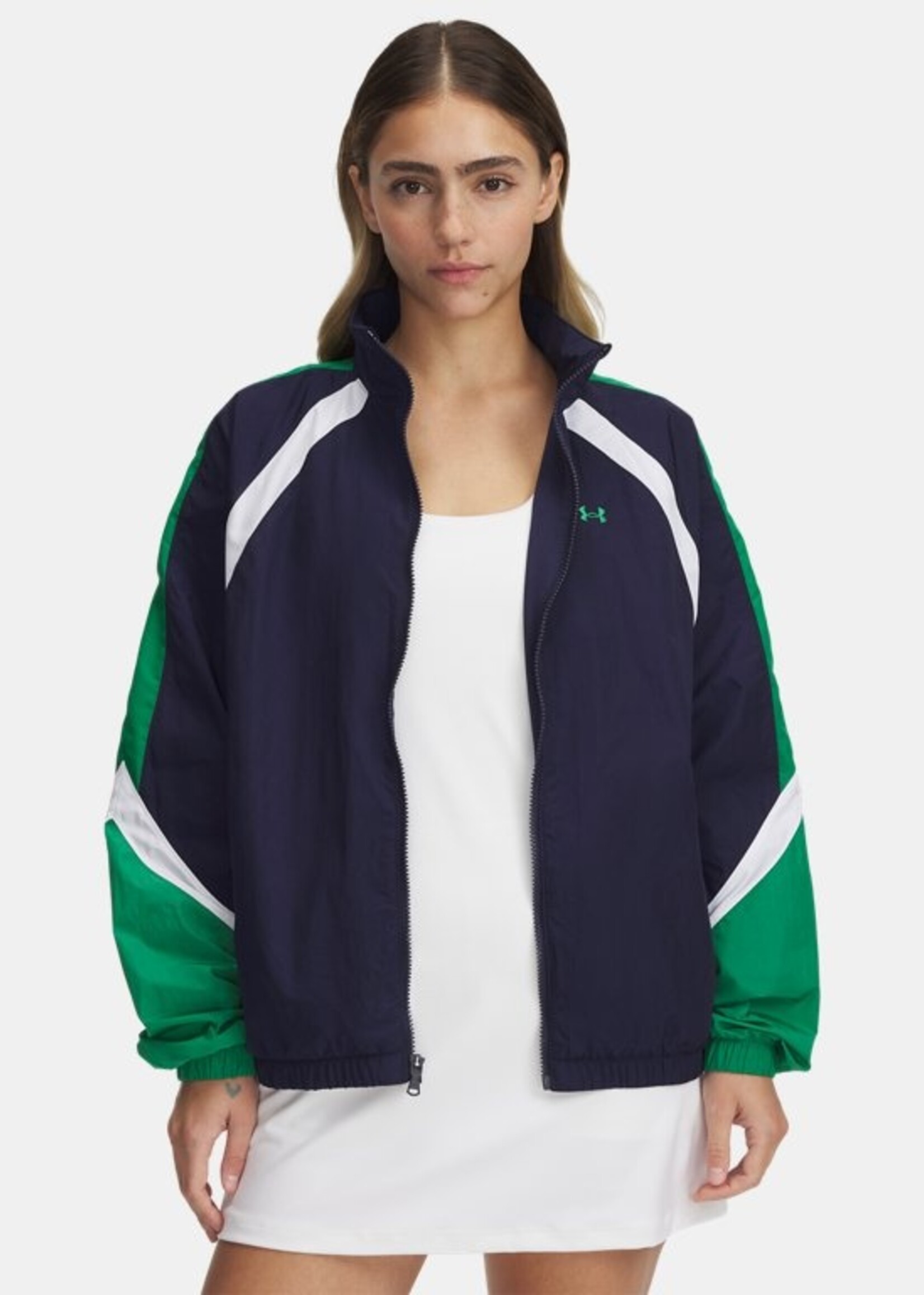 Under Armour UA Icon Crinkle Track Jacket-BLU