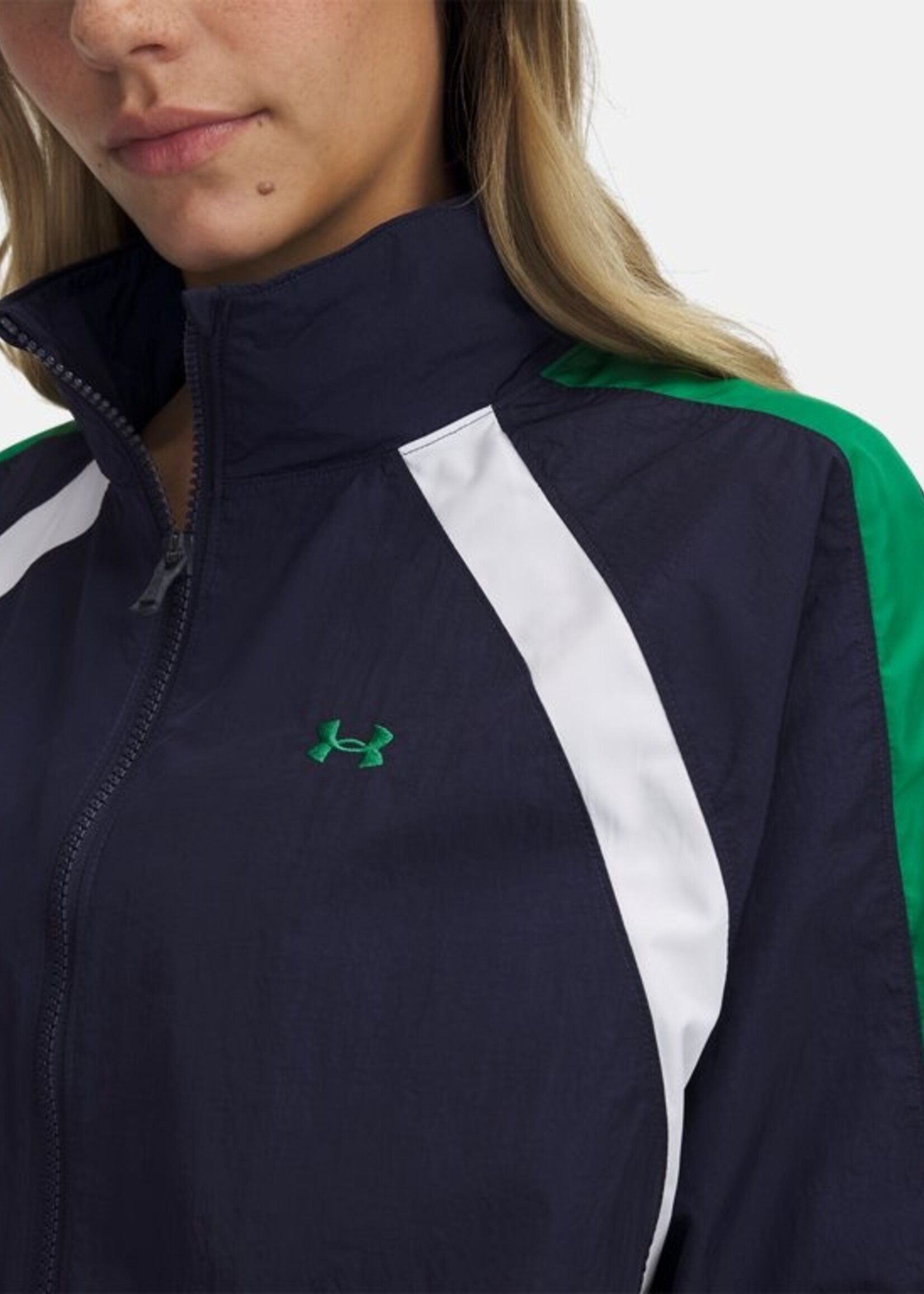 Under Armour UA Icon Crinkle Track Jacket-BLU