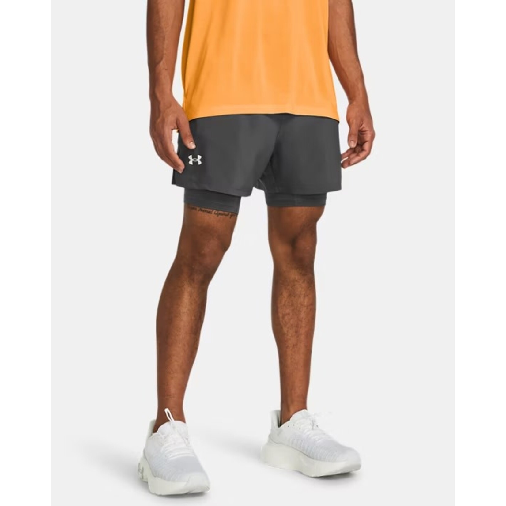 Under Armour Ua Launch 5'' 2-In-1 Shorts-Gry