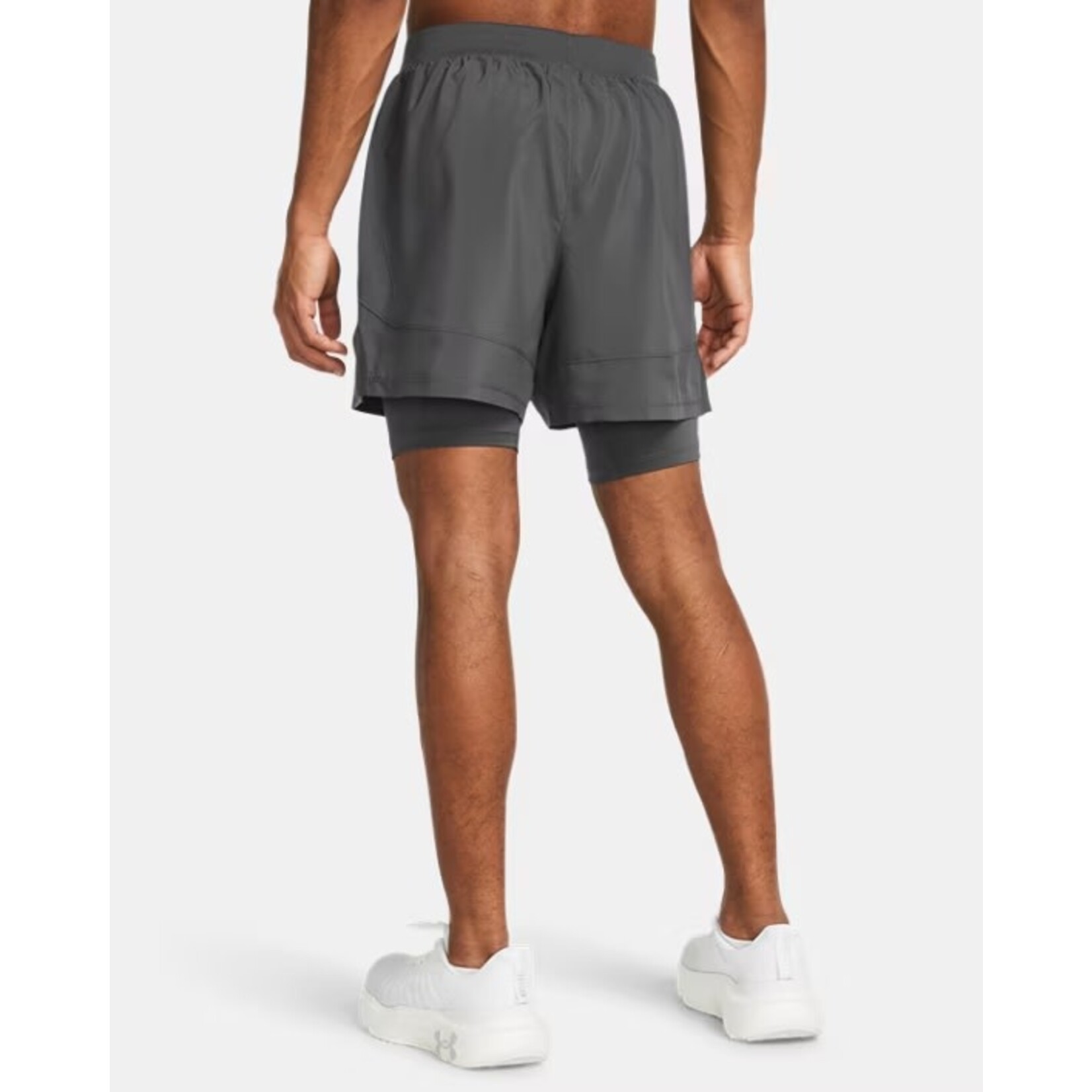 Under Armour Ua Launch 5'' 2-In-1 Shorts-Gry