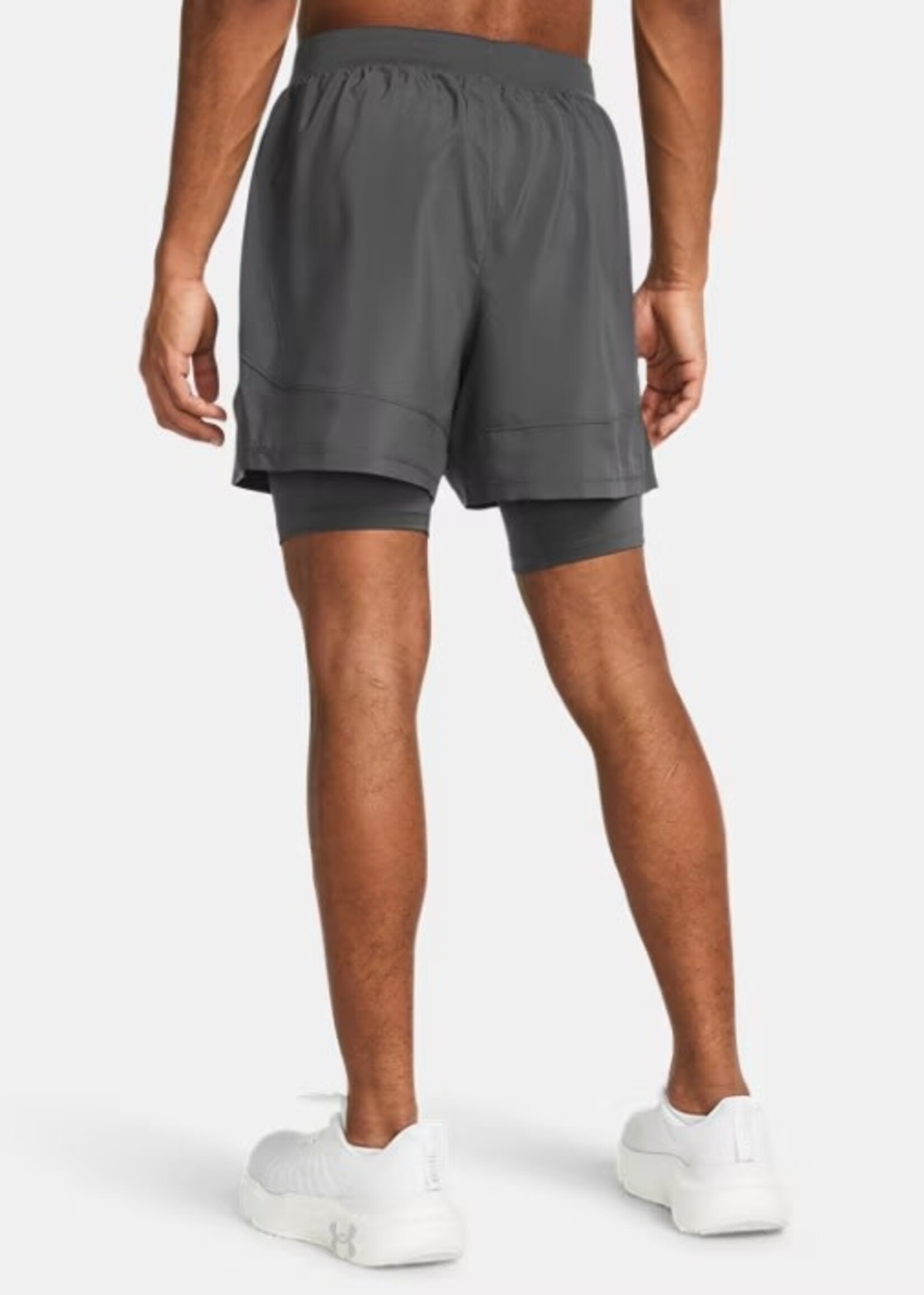 Under Armour Ua Launch 5'' 2-In-1 Shorts-Gry