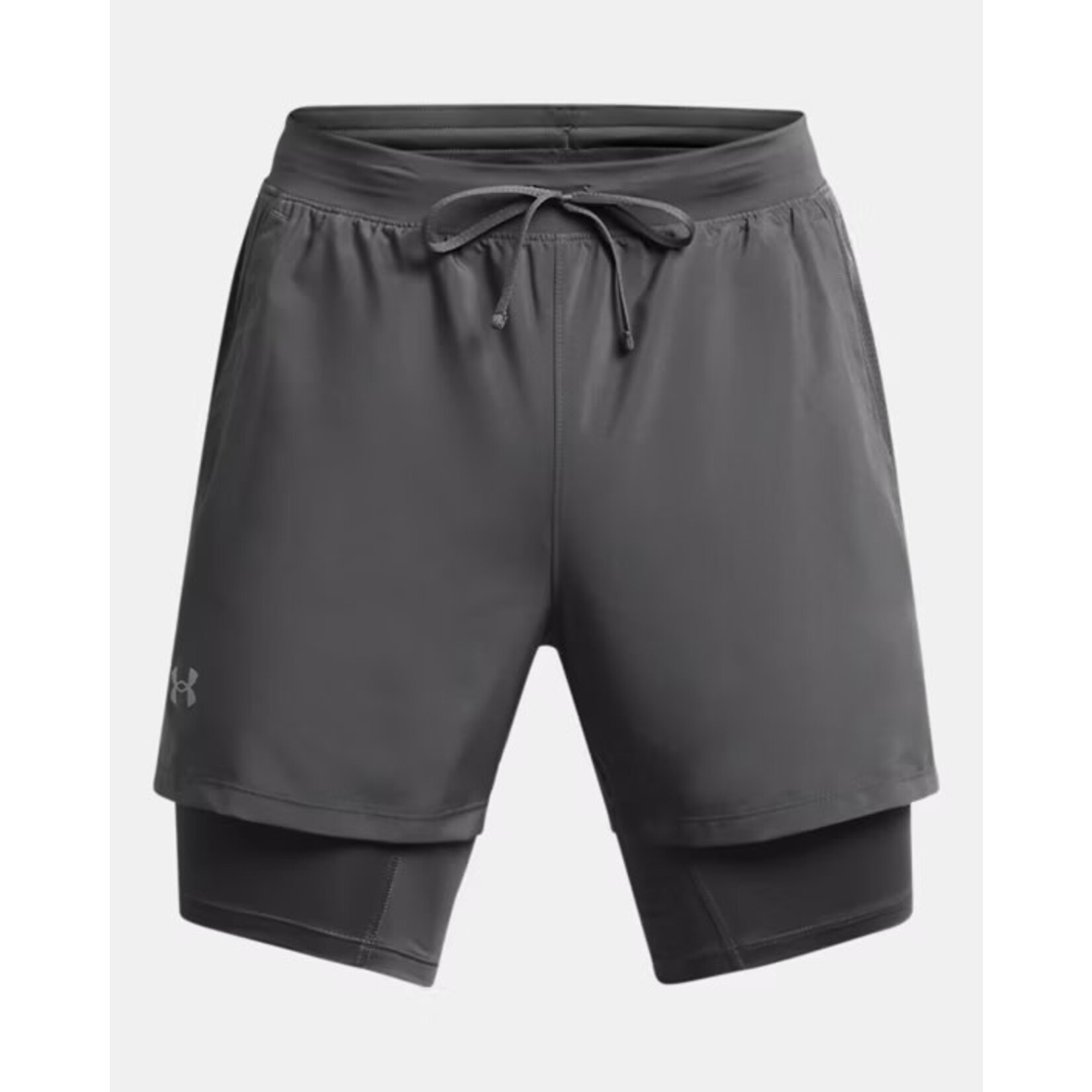 Under Armour Ua Launch 5'' 2-In-1 Shorts-Gry