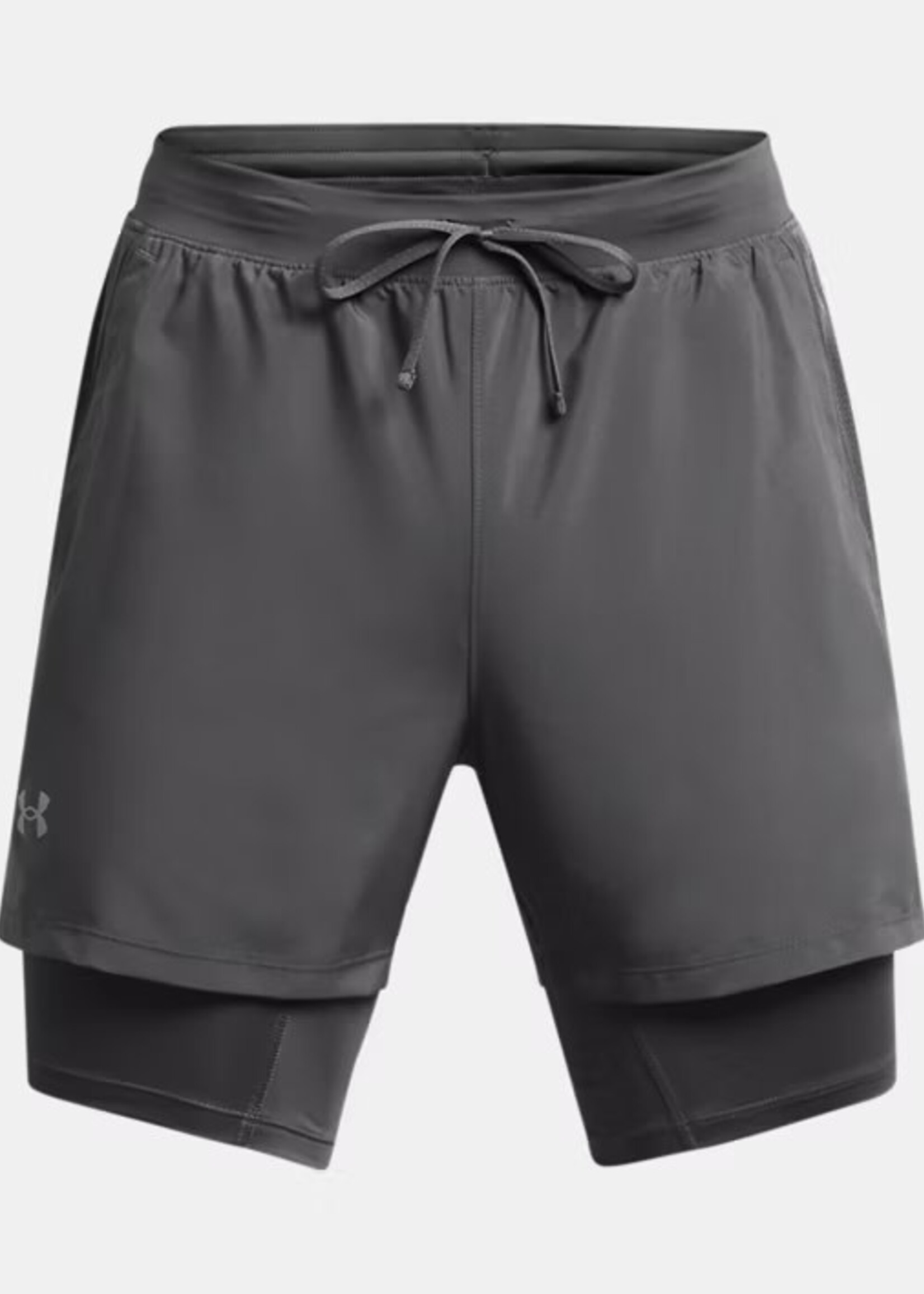 Under Armour Ua Launch 5'' 2-In-1 Shorts-Gry