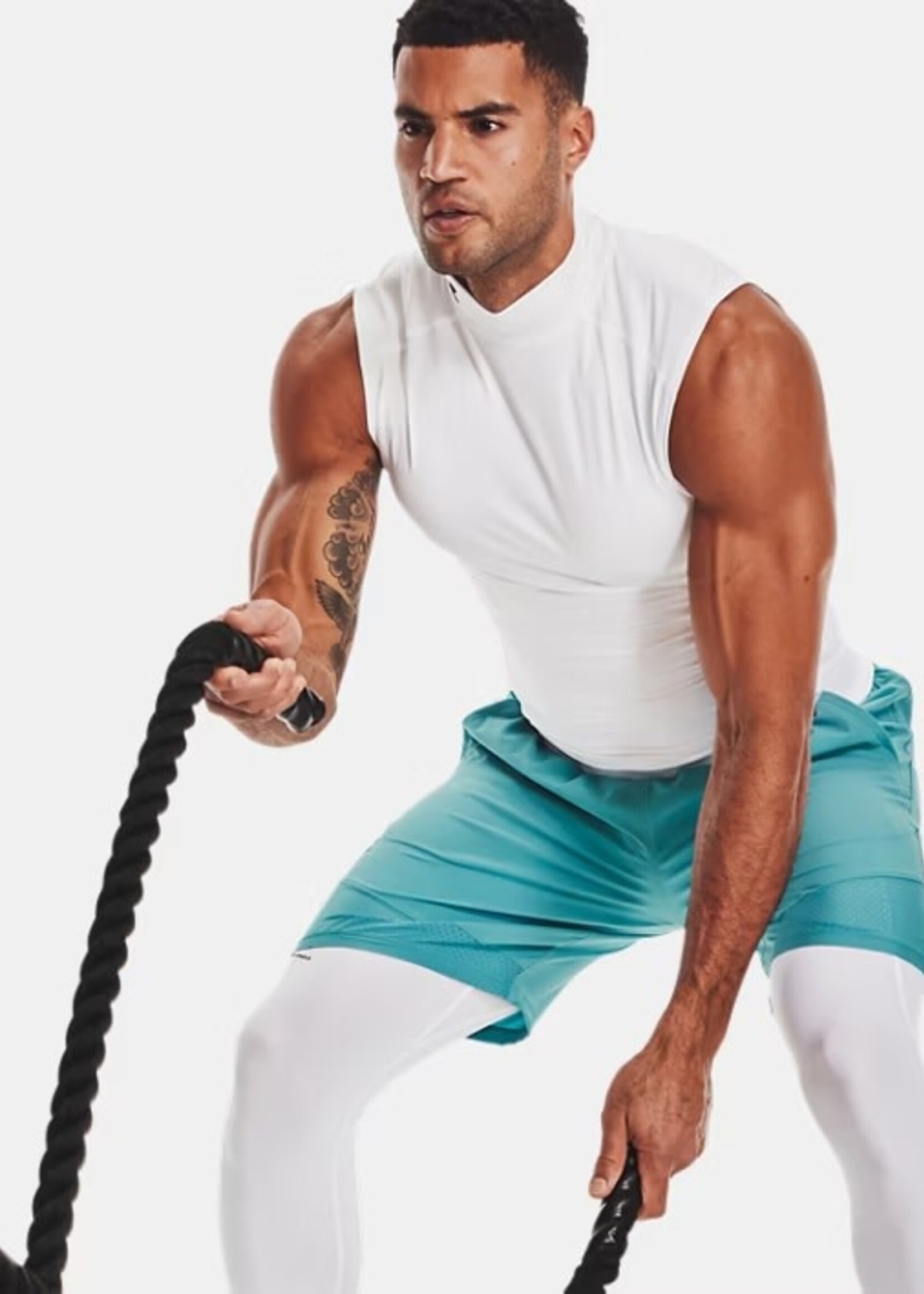 Under Armour UA HG Armour Comp Mock SL-WHT