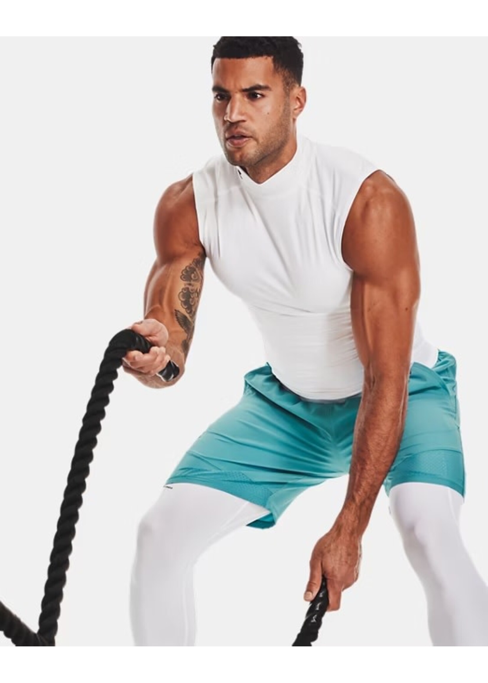 Under Armour UA HG Armour Comp Mock SL-WHT