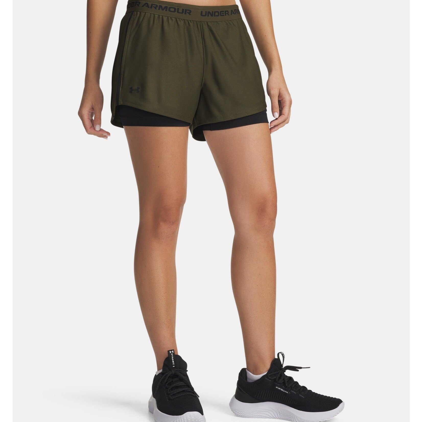 Under Armour Tech Play Up 2In1 Shorts-Grn