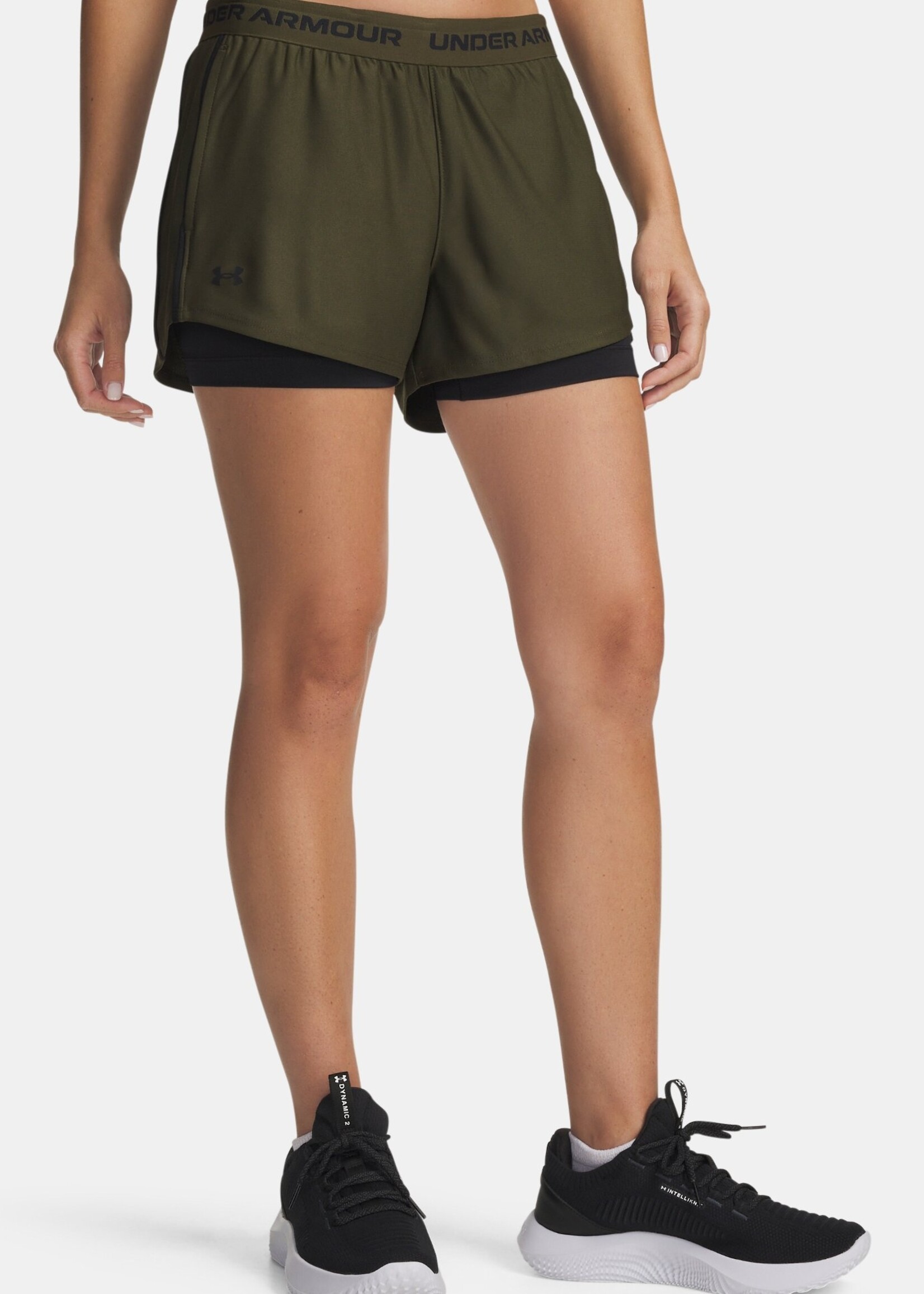 Under Armour Tech Play Up 2In1 Shorts-Grn
