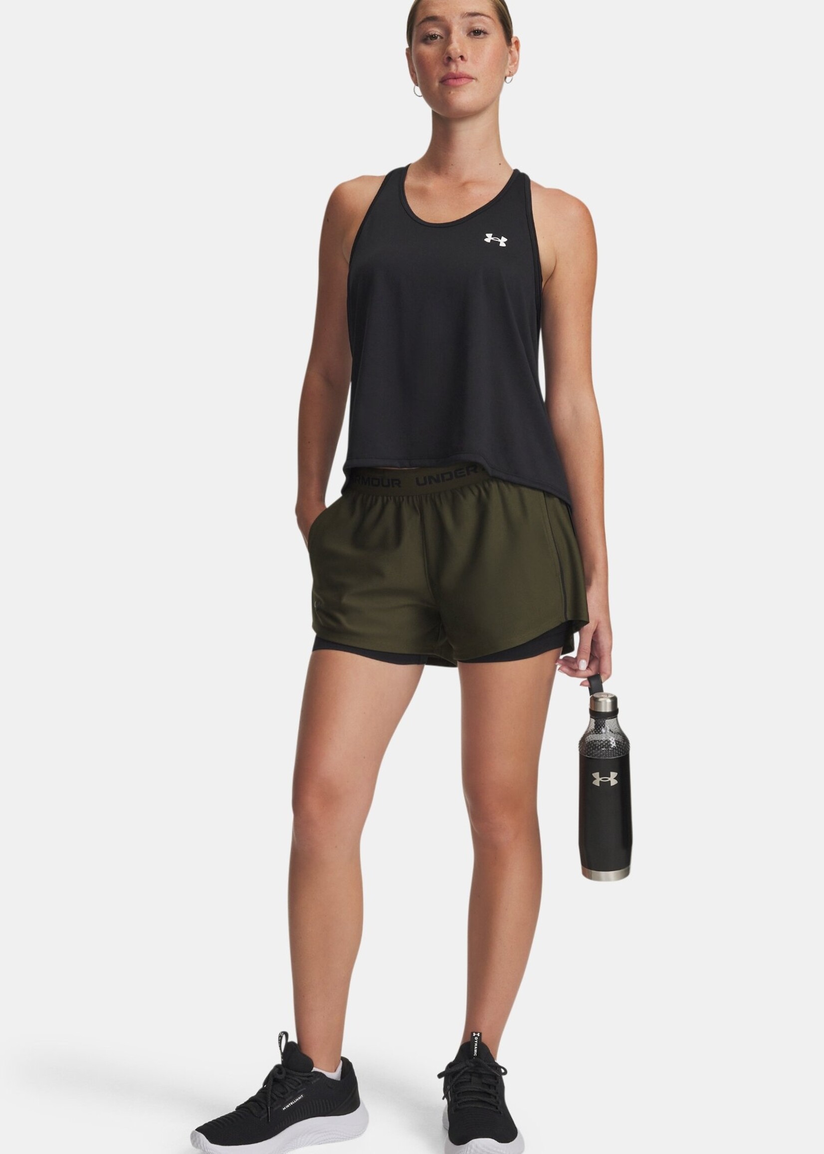 Under Armour Tech Play Up 2In1 Shorts-Grn