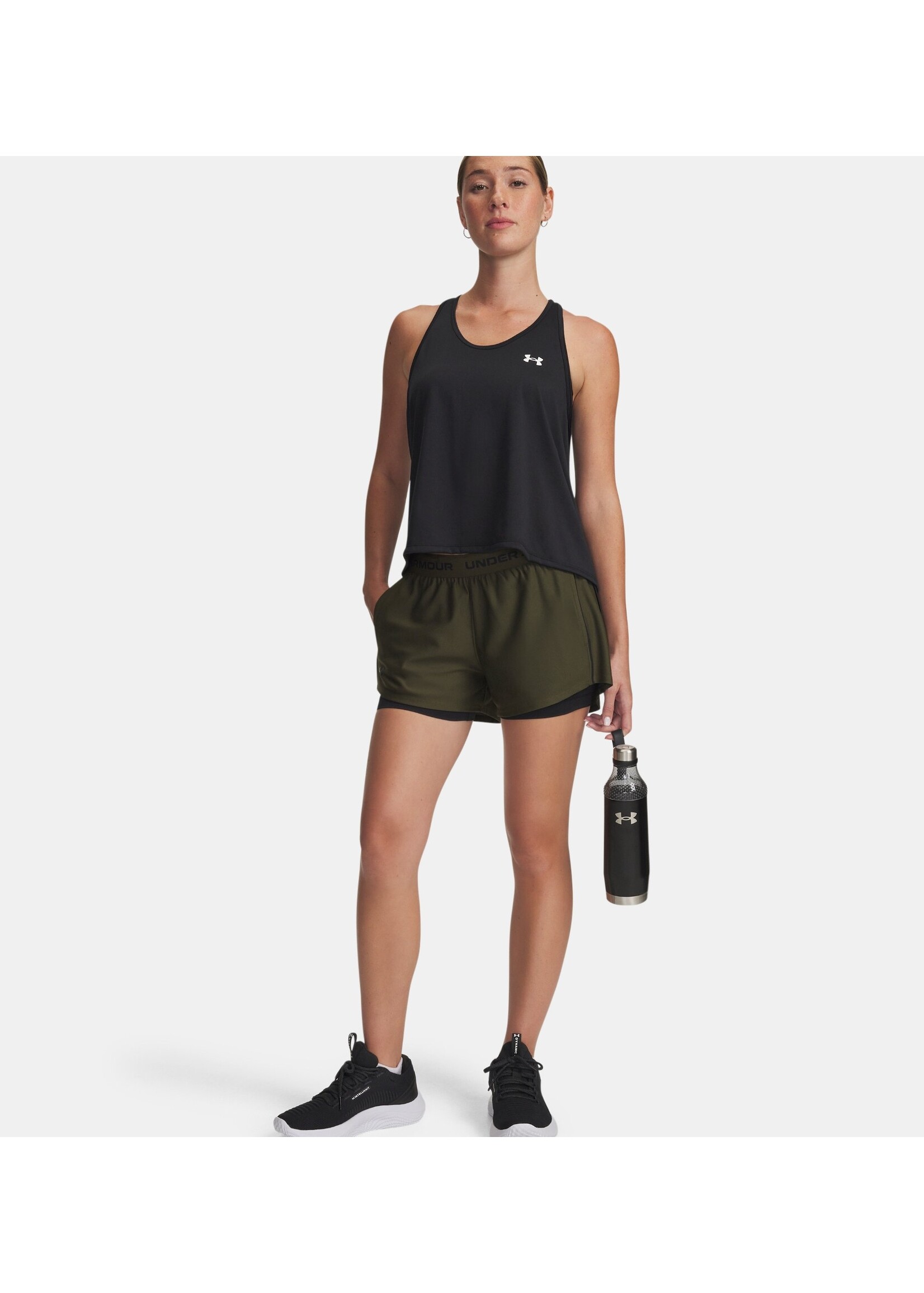 Under Armour Tech Play Up 2In1 Shorts-Grn