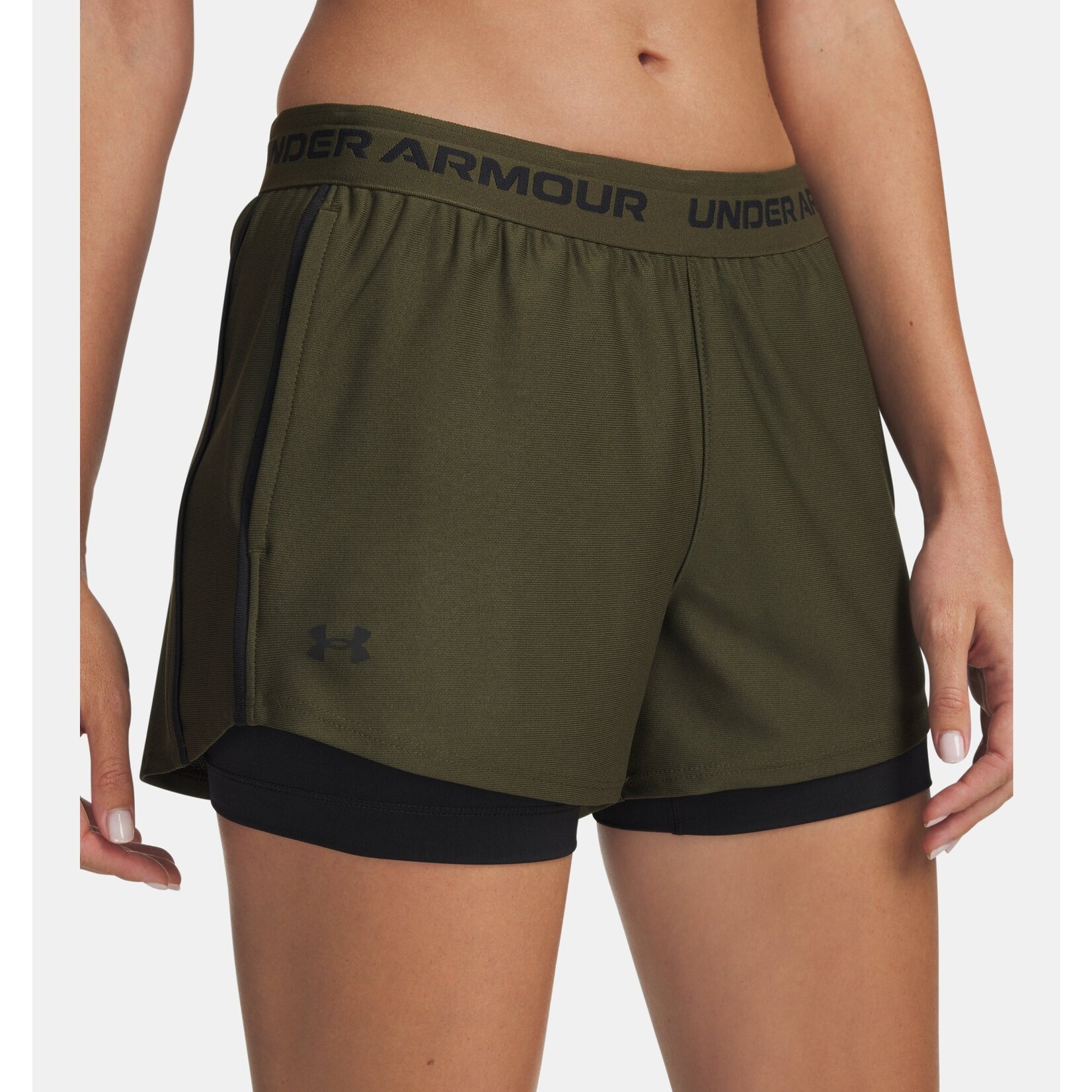 Under Armour Tech Play Up 2In1 Shorts-Grn