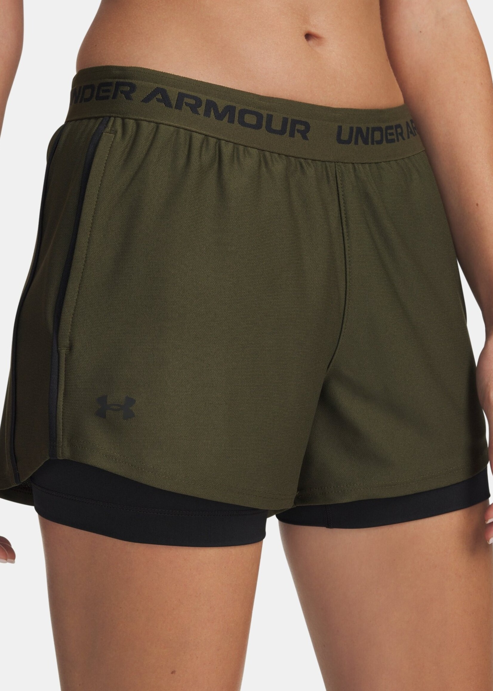 Under Armour Tech Play Up 2In1 Shorts-Grn