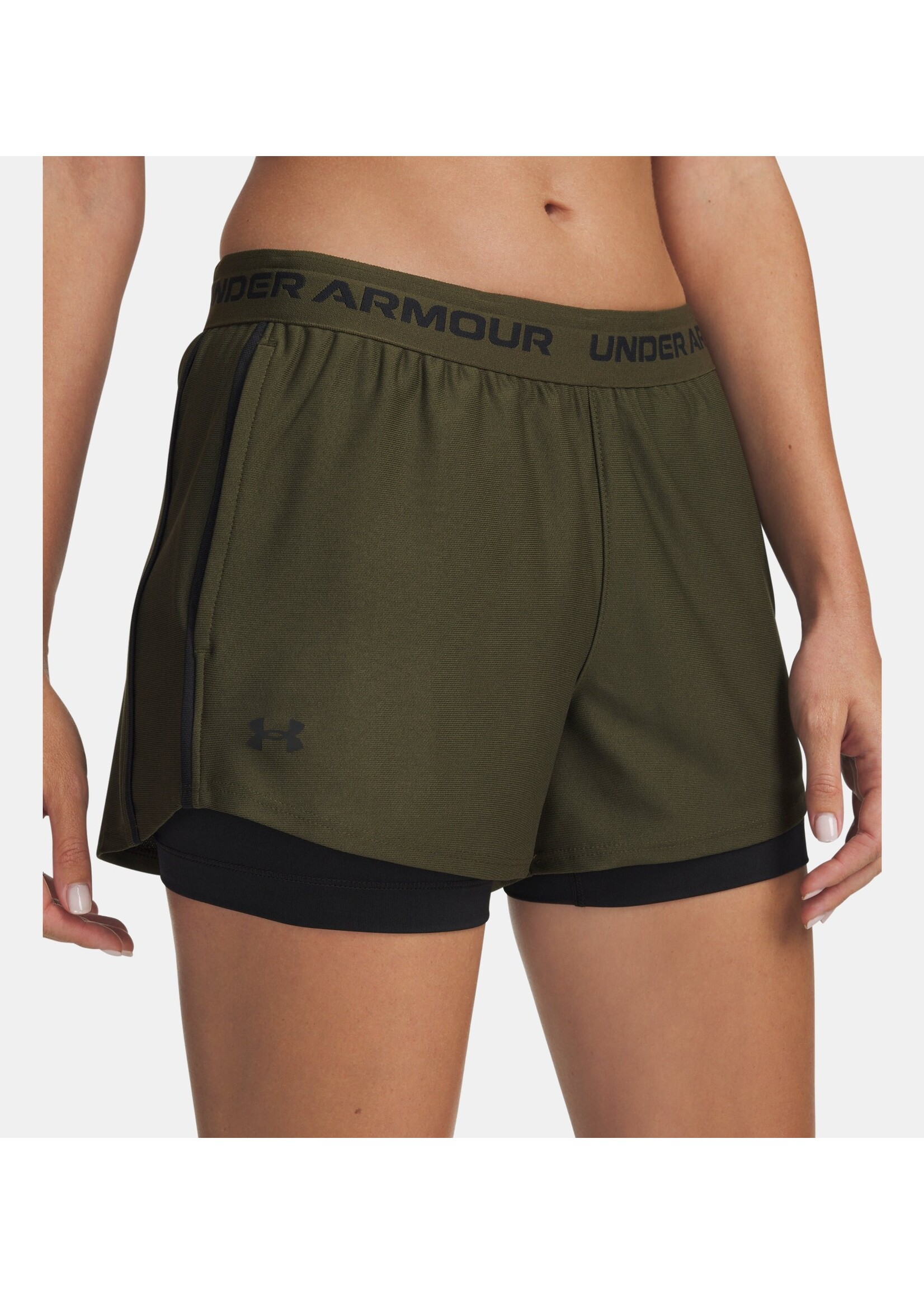 Under Armour Tech Play Up 2In1 Shorts-Grn