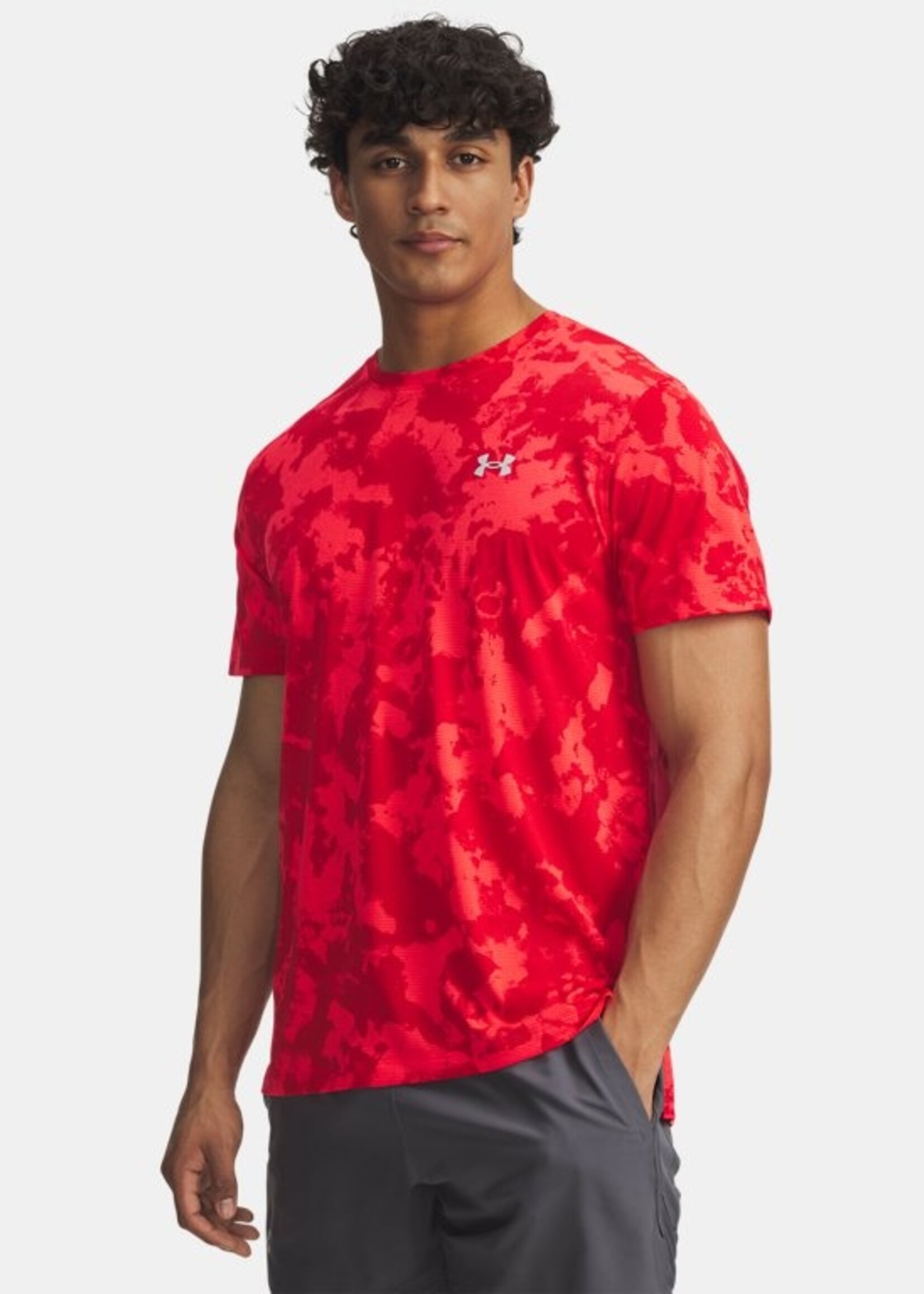 Under Armour Ua Launch Printed Ss-Red