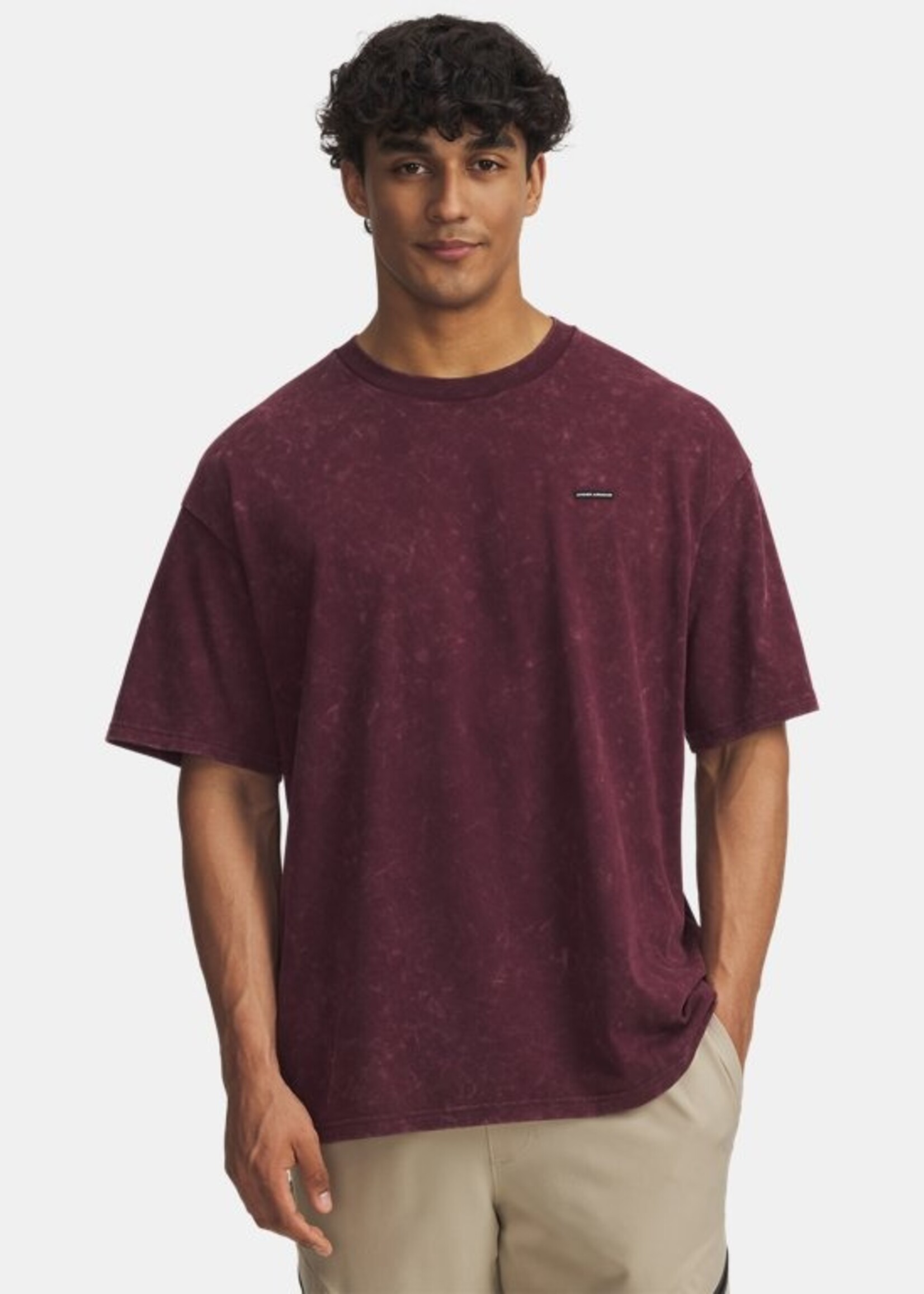 Under Armour Ua M Hw Os Logo Wash Ss-Red