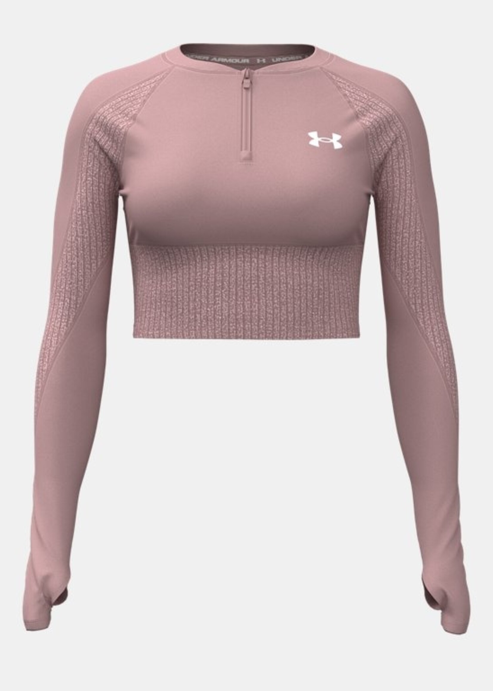 Under Armour Ua Hg Rib 1/4 Zip-Pnk