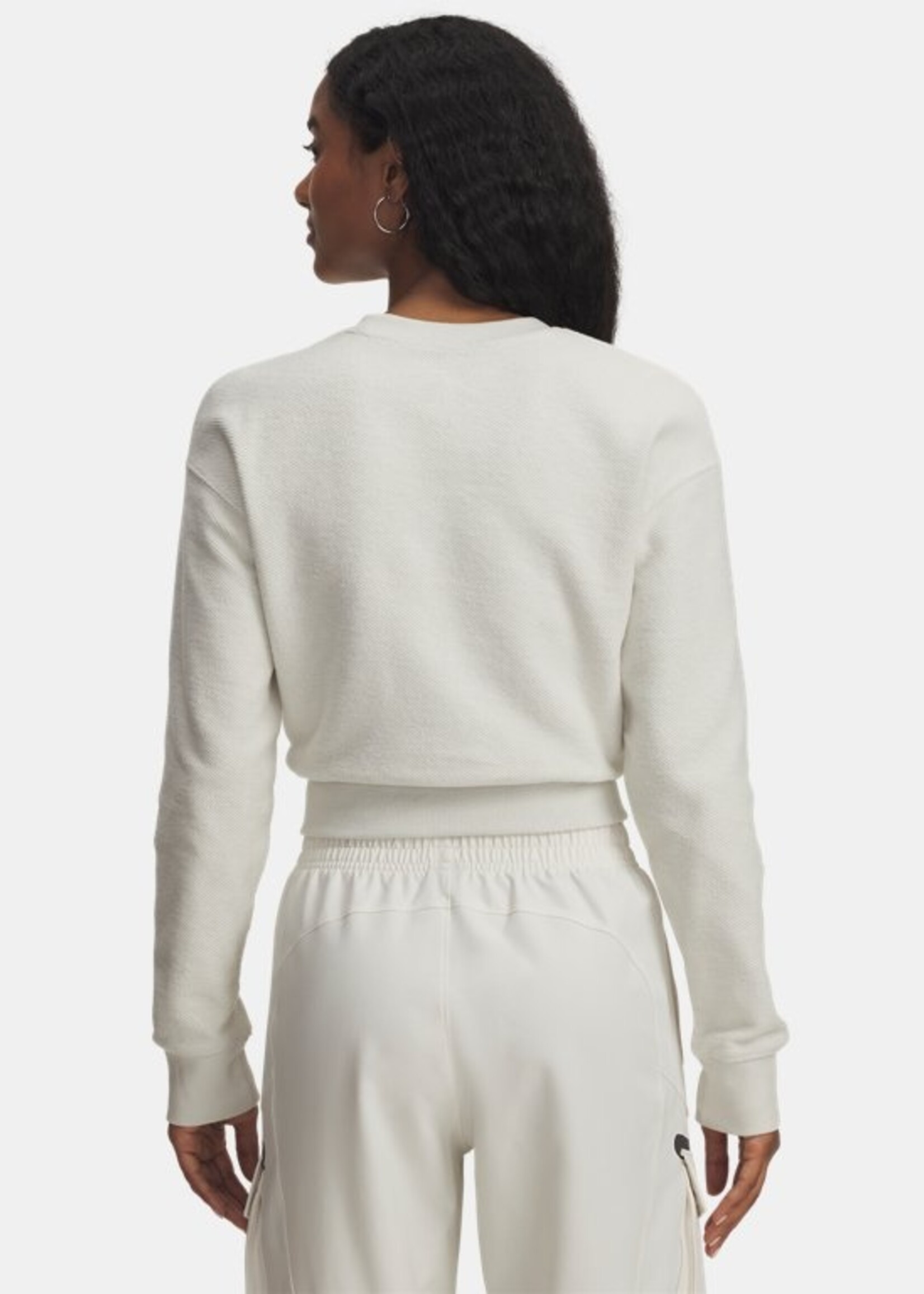 Under Armour Icon Terry Varsity Crew-Wht