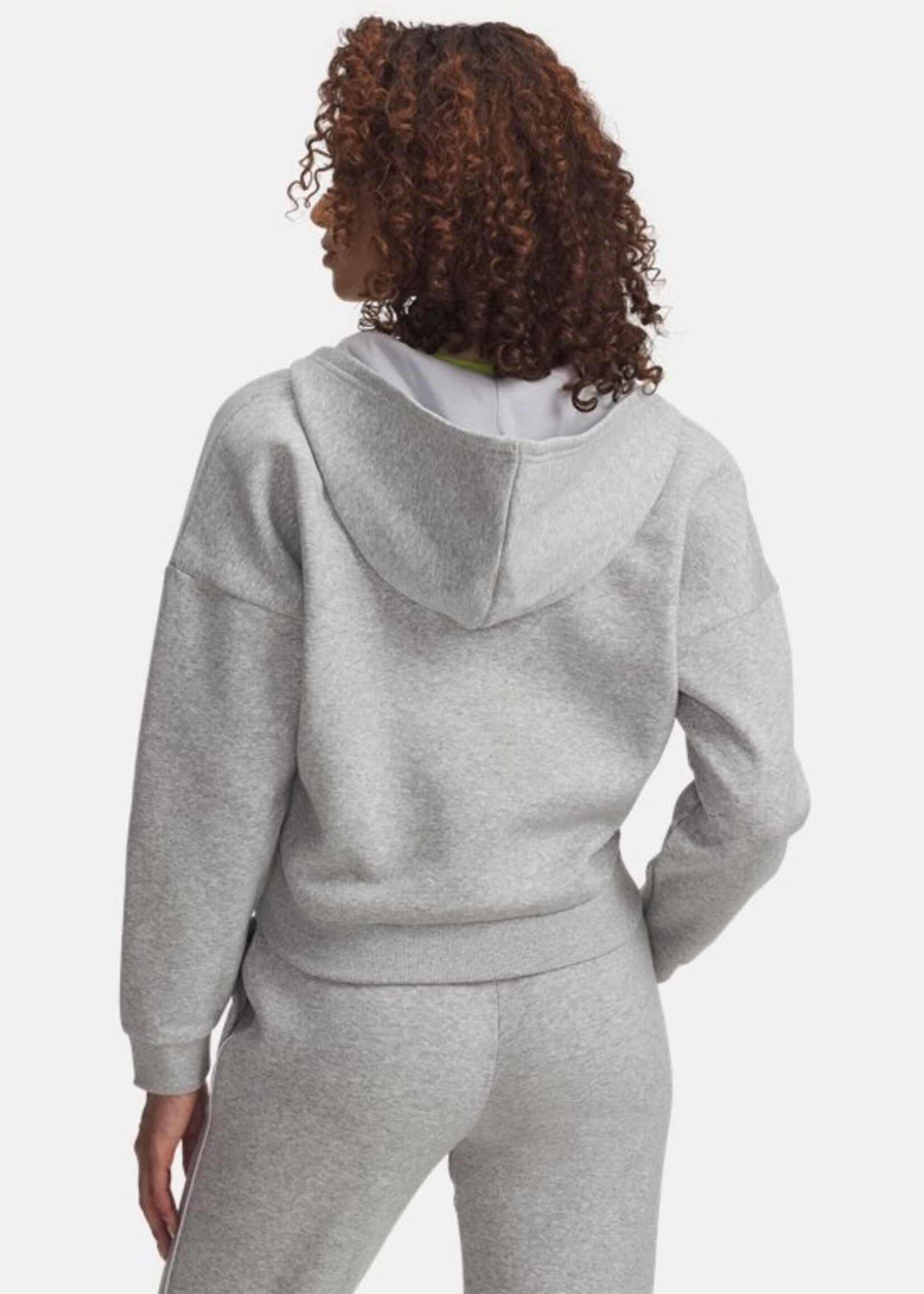 Under Armour Rival Flc Piped Hz Hoodie-Gry