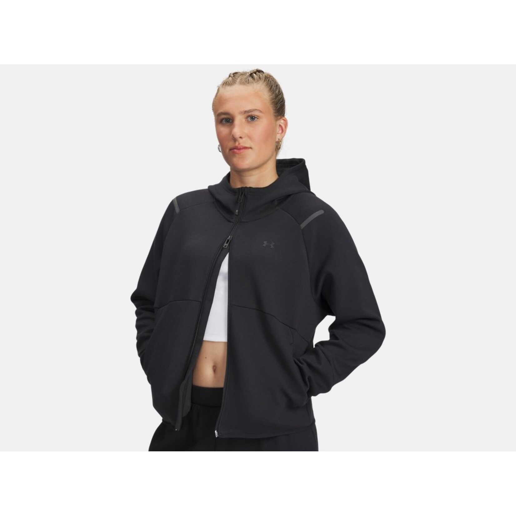 Under Armour W Unstoppable Fleece Fz-Blk