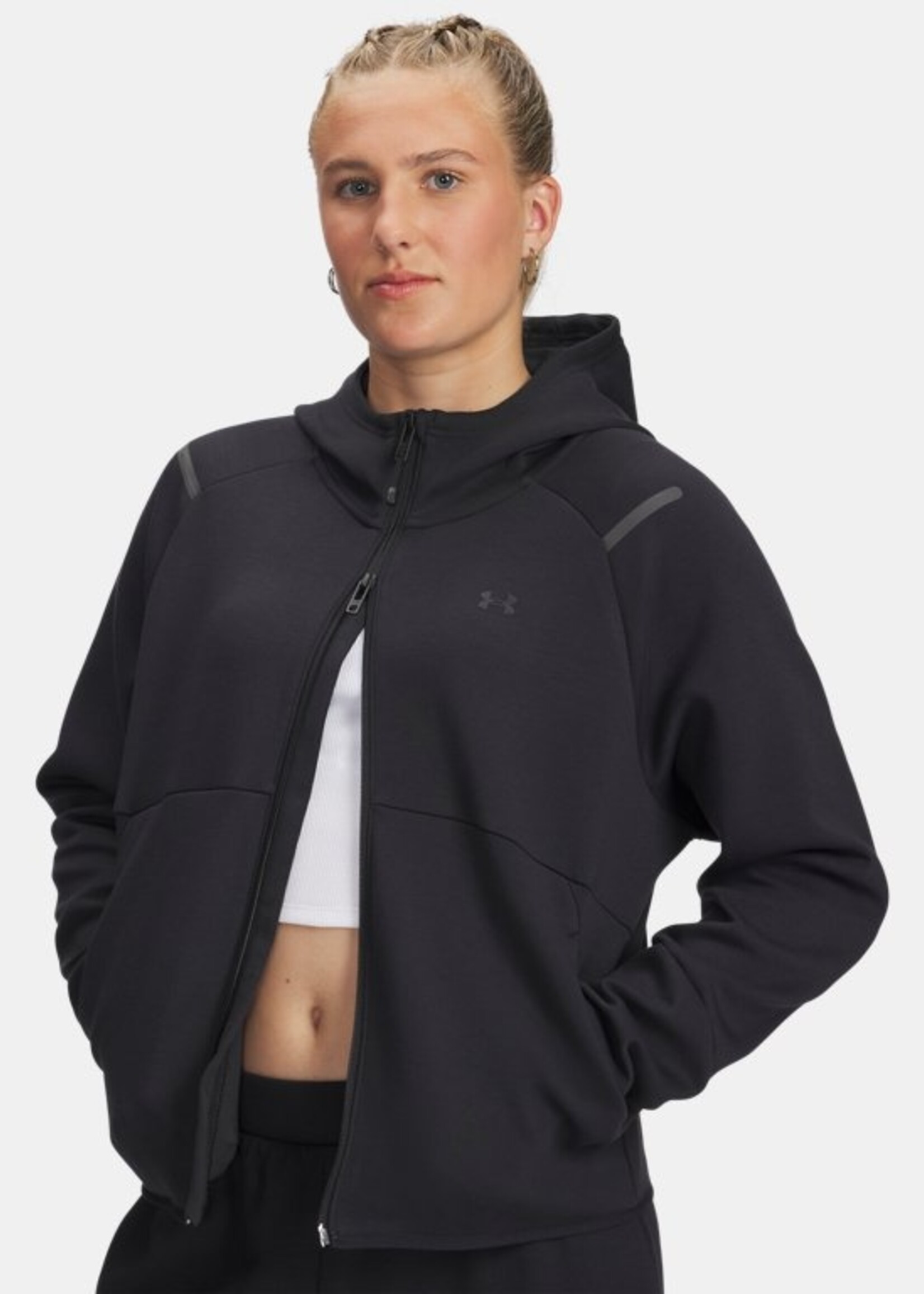 Under Armour W Unstoppable Fleece Fz-Blk