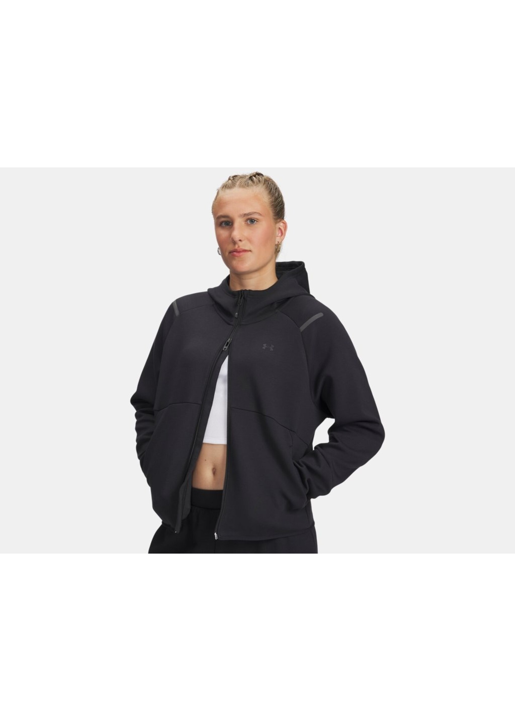 Under Armour W Unstoppable Fleece Fz-Blk