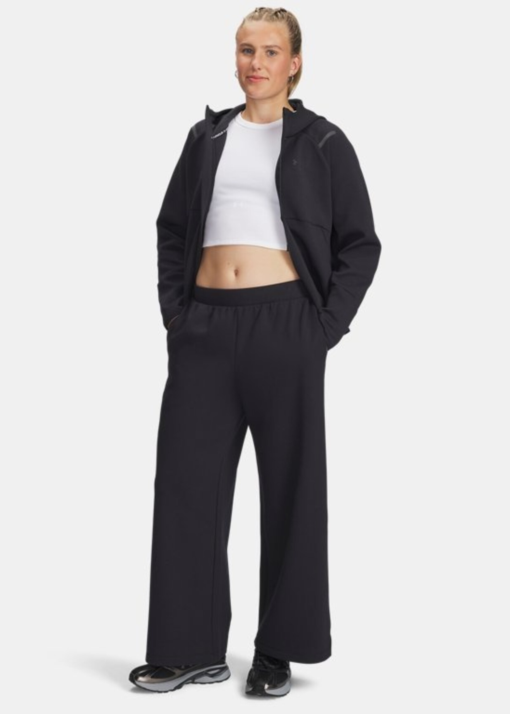 Under Armour W Unstoppable Fleece Fz-Blk
