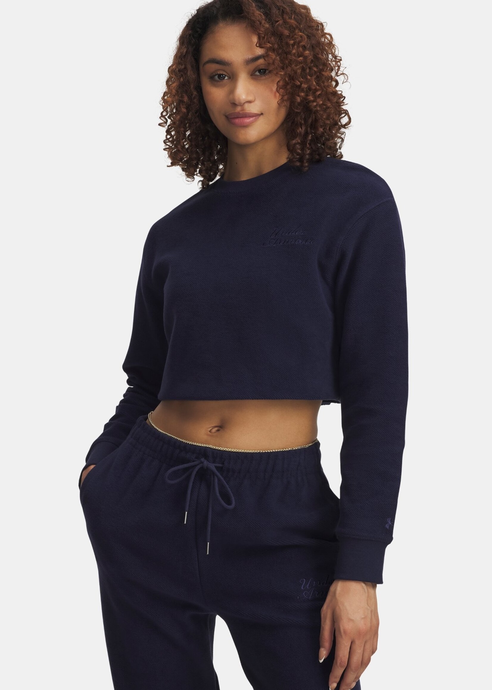 Under Armour Icon Terry Varsity Crew-Blu