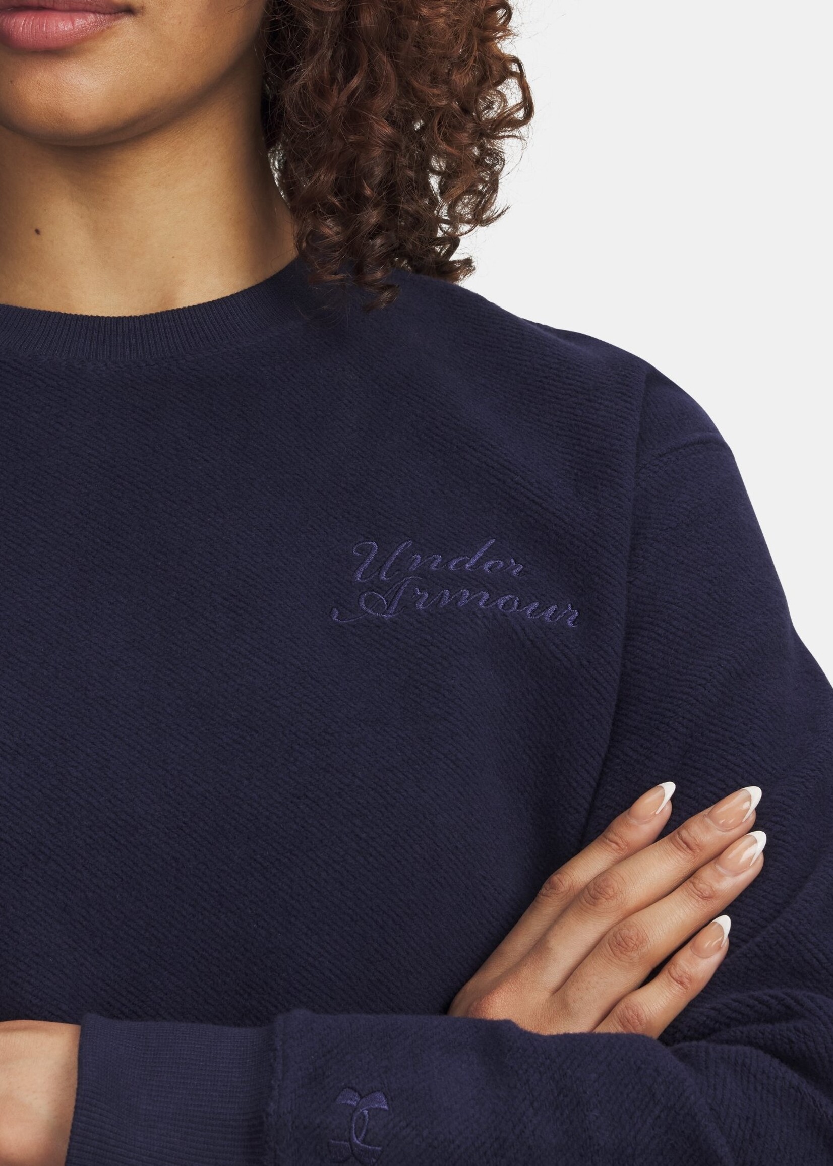 Under Armour Icon Terry Varsity Crew-Blu