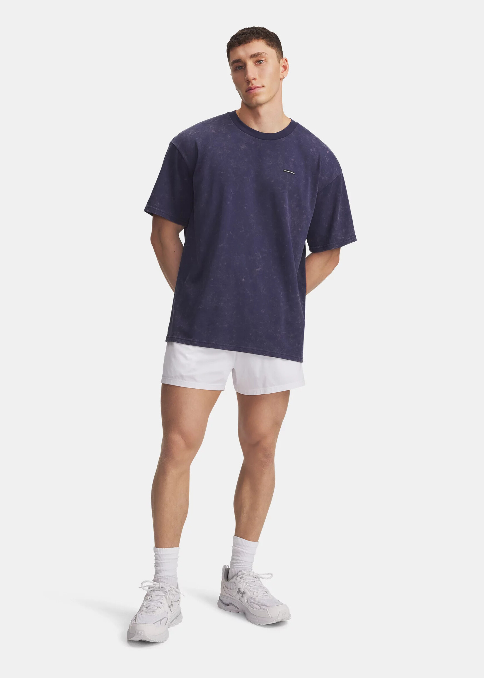 Under Armour Ua M Hw Os Logo Wash Ss-Blu